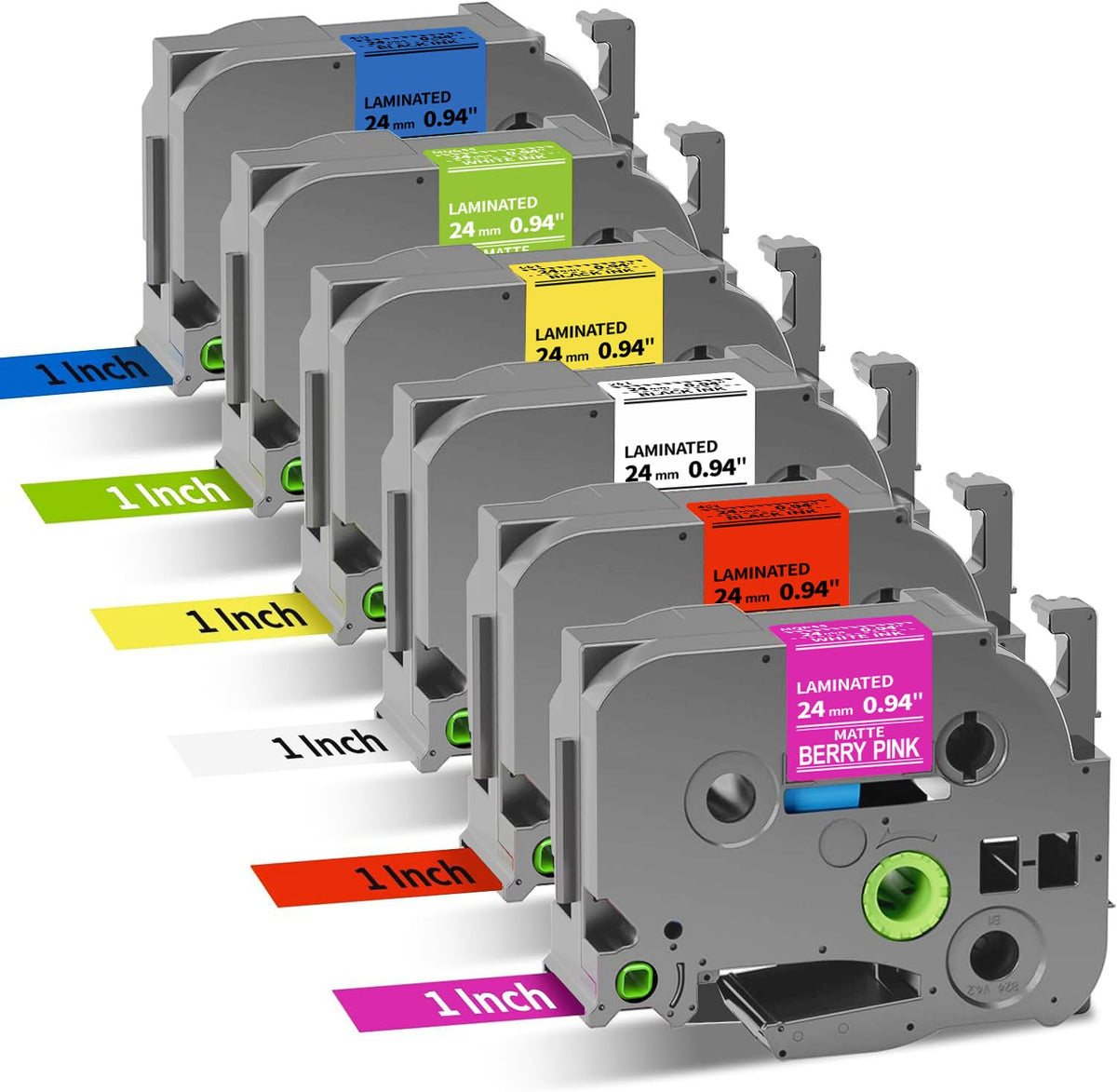 Oozmas Compatible with Brother Label Maker Tape 1 Inch TZe 24mm 0.94"