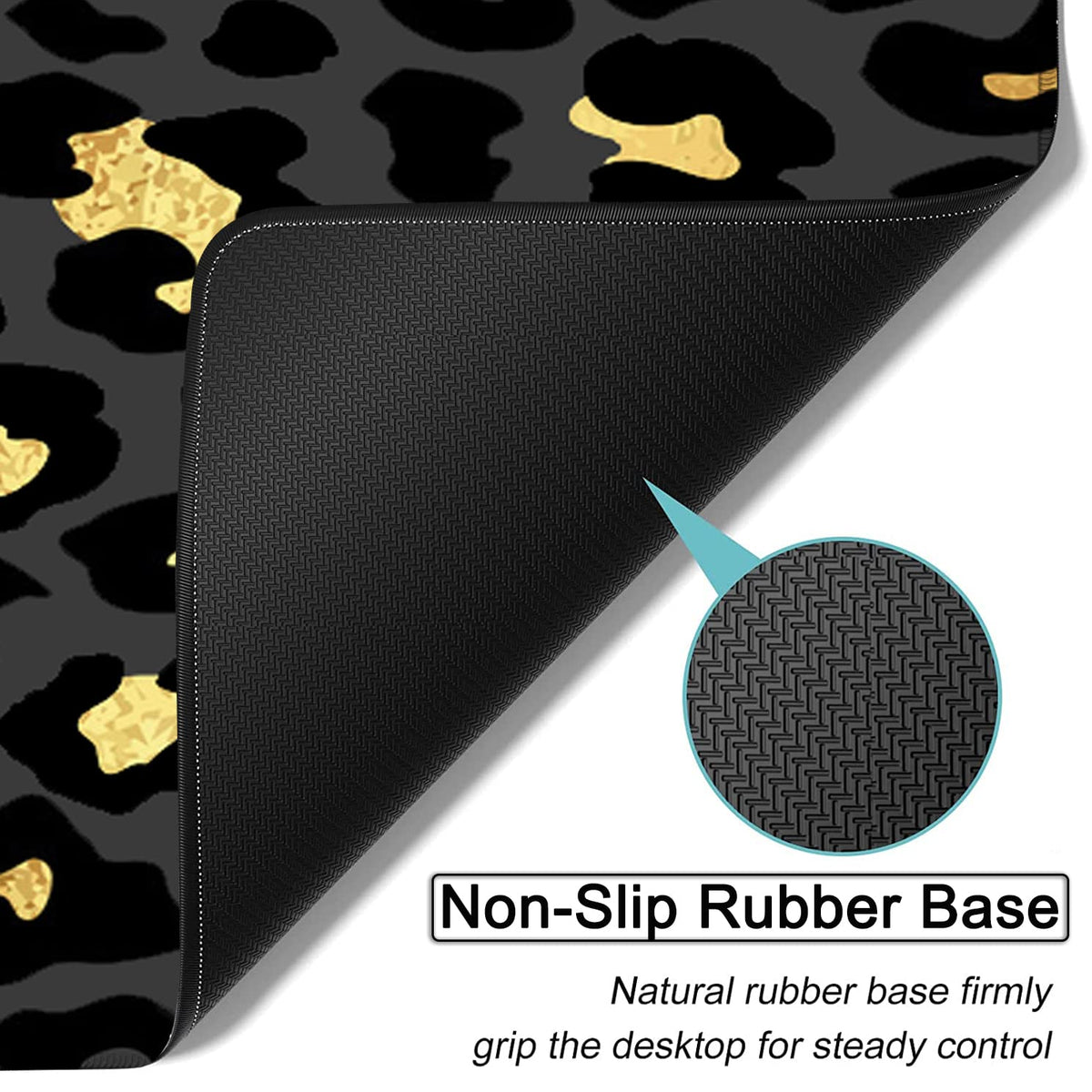 Large Gaming Mouse Pad,31.5x11.8 in Extended Computer Mouse Mat with Non-Slip PU Base, Ergonomic