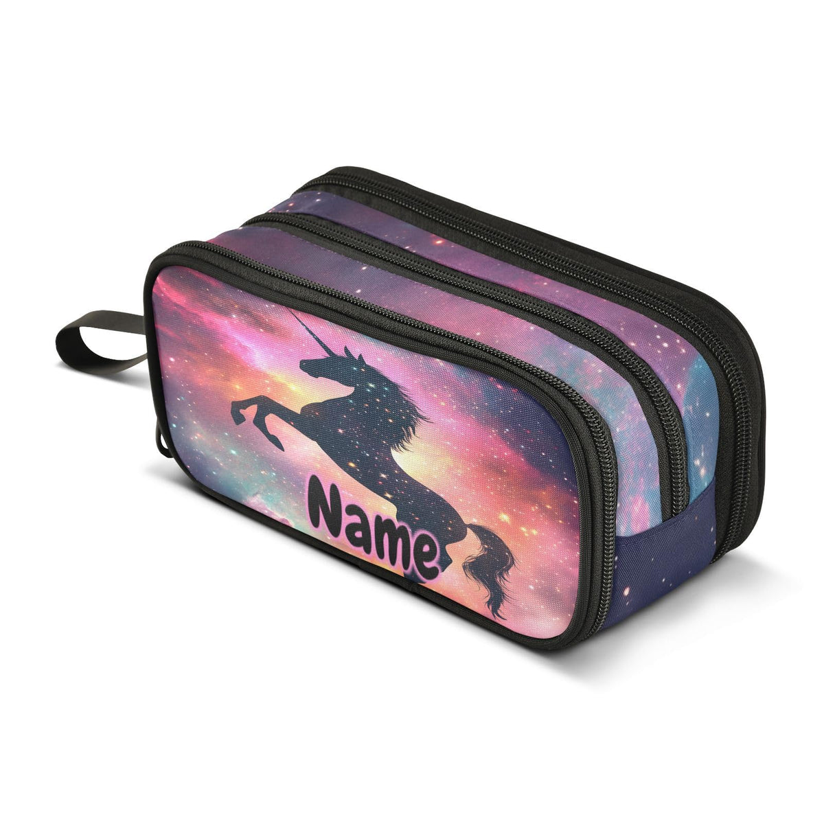 BOENLE Custom Unicorn Galaxy Sky Pencil Case Box Boys Girls Personalized Name Large Pencil Pouch