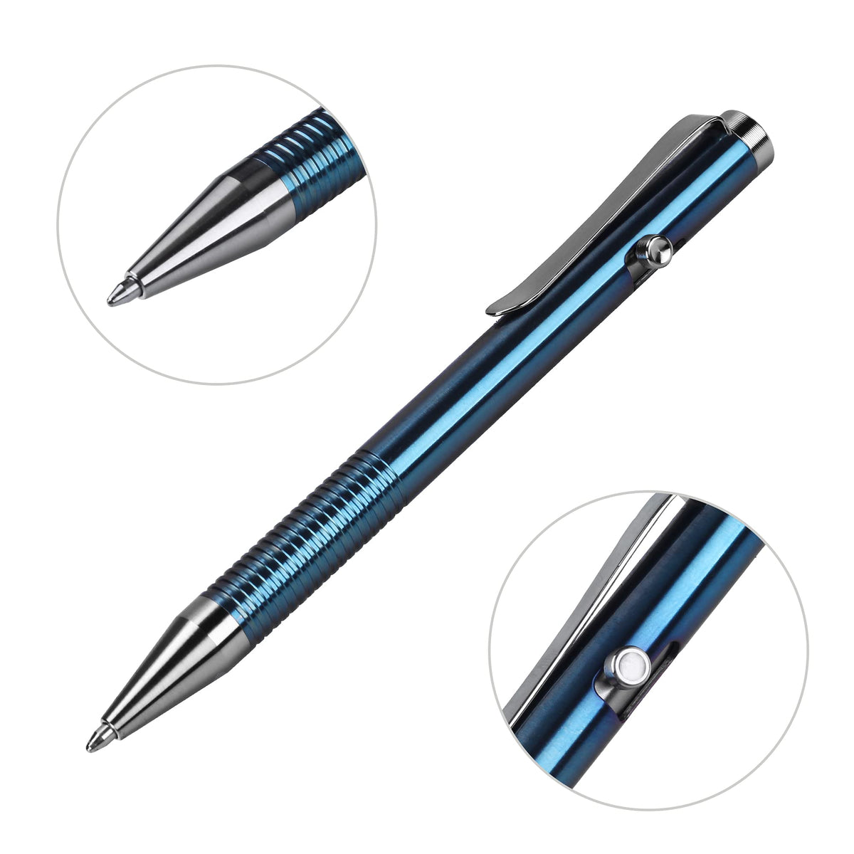 SMOOTHERPRO Titanium Bolt Action Pen Compatible with Parker Refill
