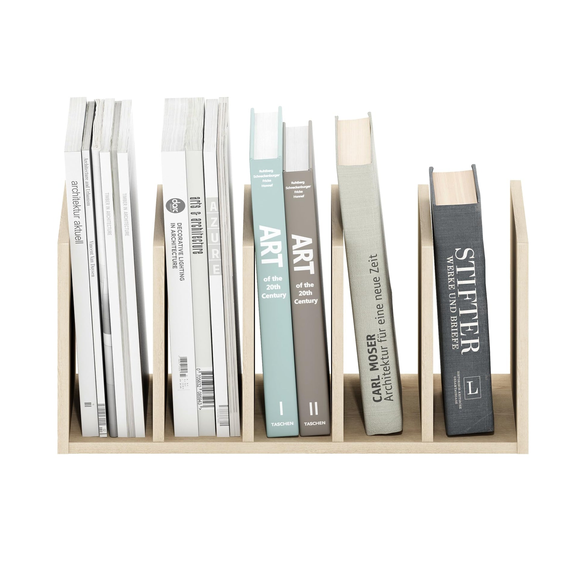 Furinno HERMITE Desk File Folder Organizers, 5-Space Vertical Desktop Office Organization Racks