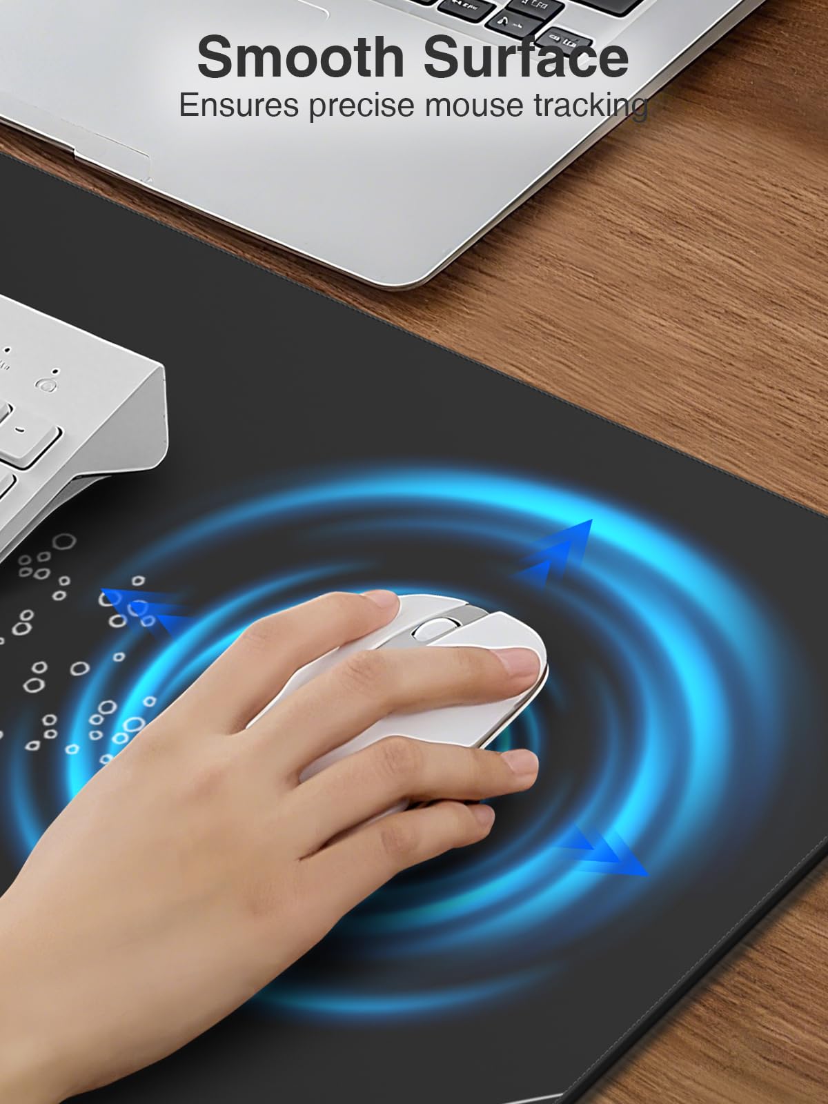 Magnetic Wireless Charging Mouse Pad, 31.5"x15.8" Large Desk Mat