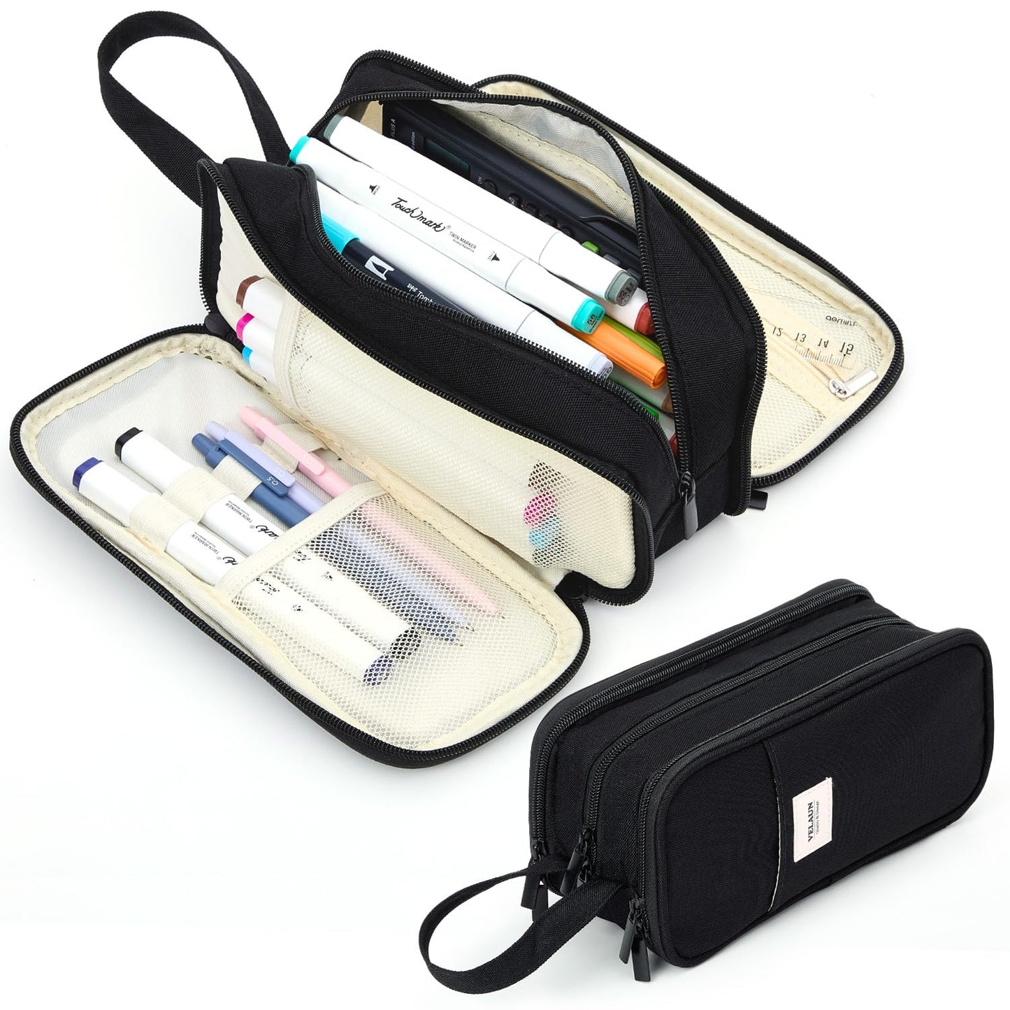 VELAUN Pencil Case Pouch, Large Capacity Pencil Box Bag, Aesthetic Pen Organizer for School