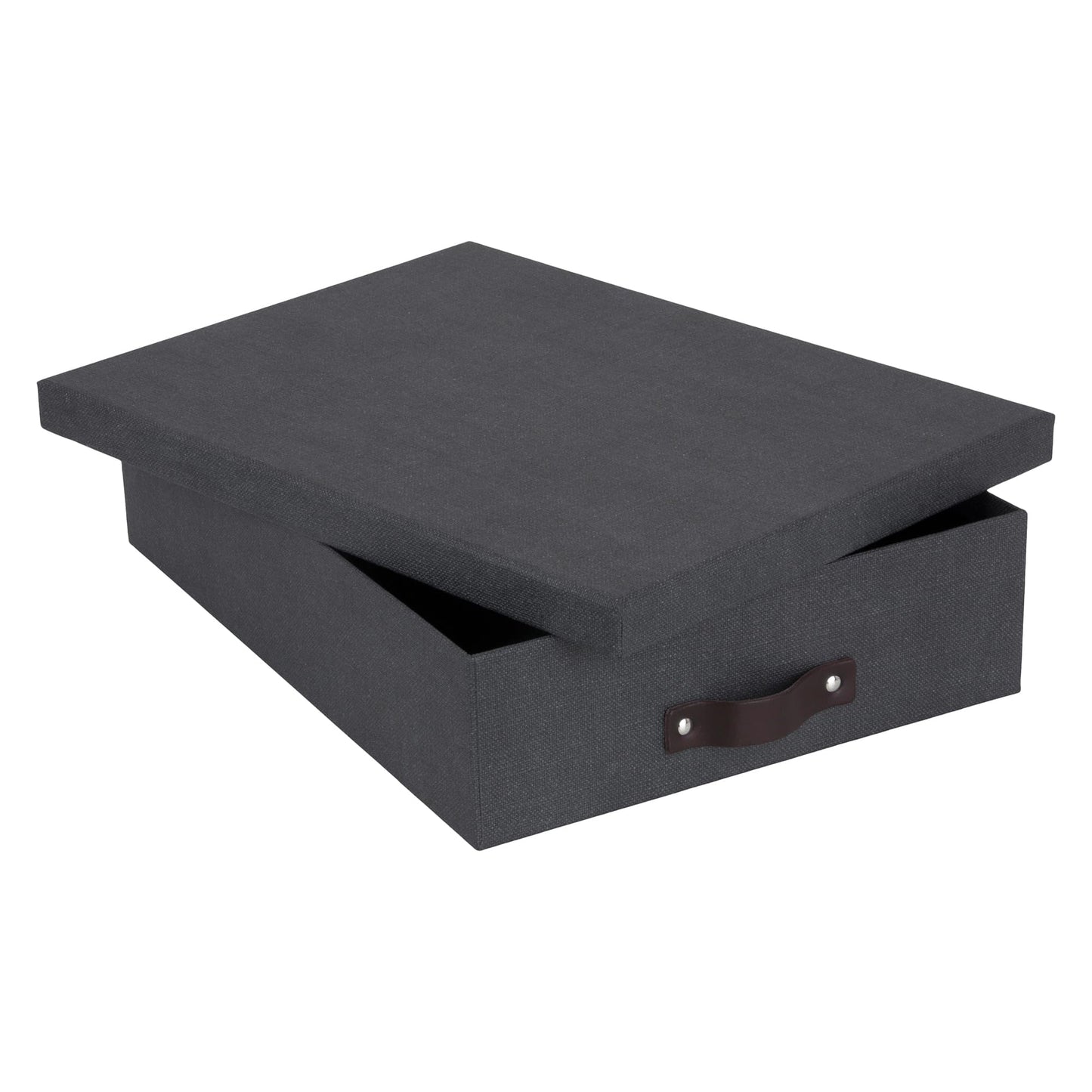 Bigso Oskar Canvas Fiberboard Document Letter Box for Important Paperwork A4 or Letter Size