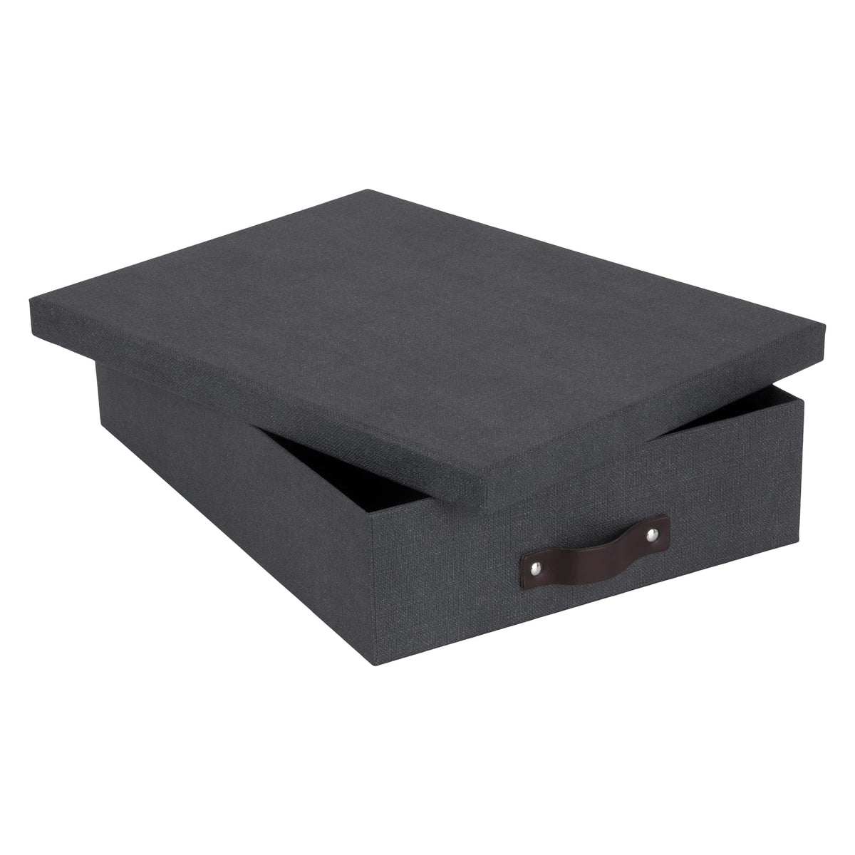 Bigso Oskar Canvas Fiberboard Document Letter Box for Important Paperwork A4 or Letter Size