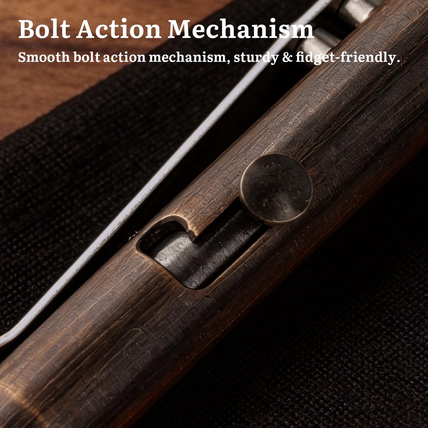 SMOOTHERPRO Solid Brass Bolt Action Pen, Compatible with Pilot G2 Refill