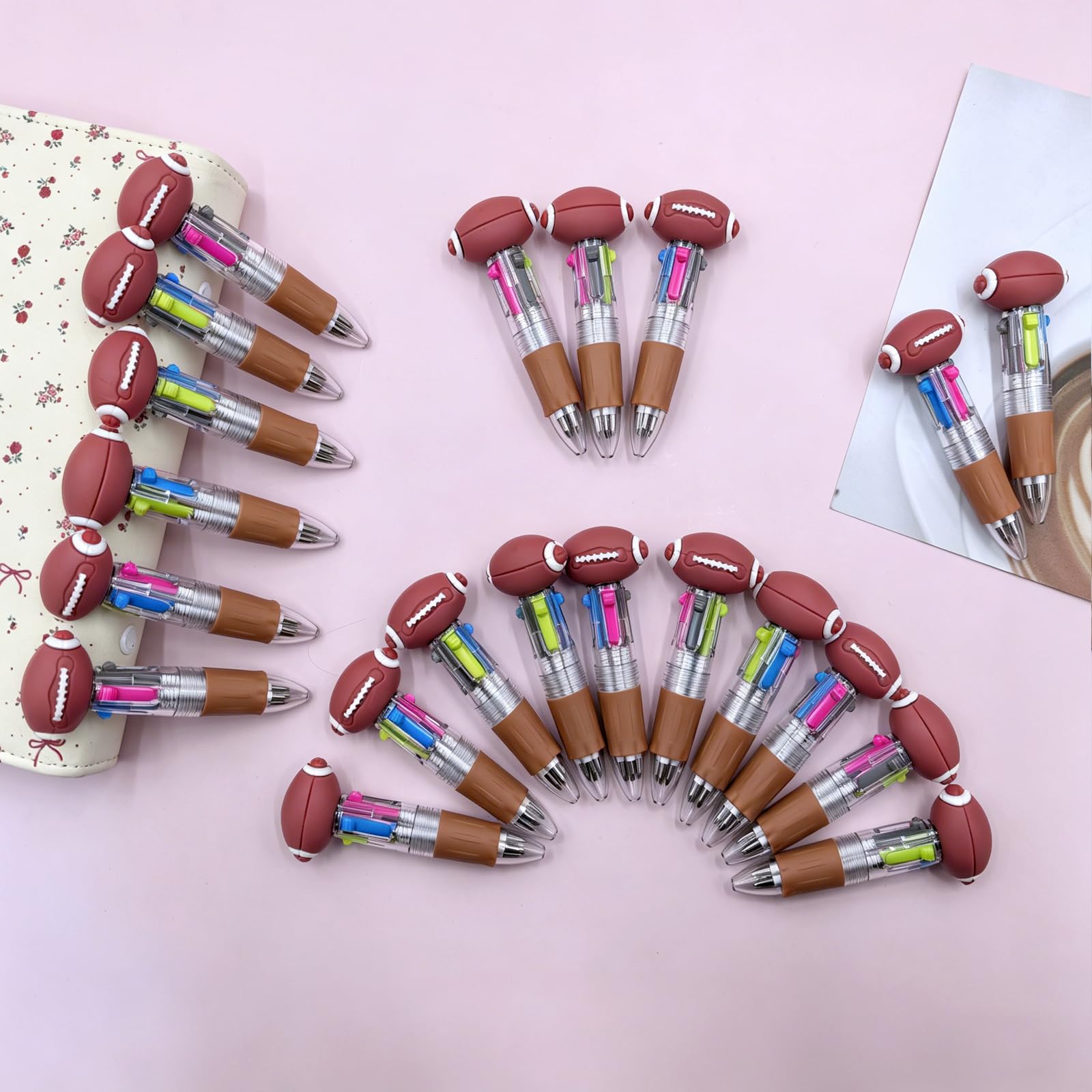 TOEMUR 100 PCS Multicolor Pen Set – 50 Cute Pens Bulk with 50 Pen Bags, Fun Pens for Party Favors