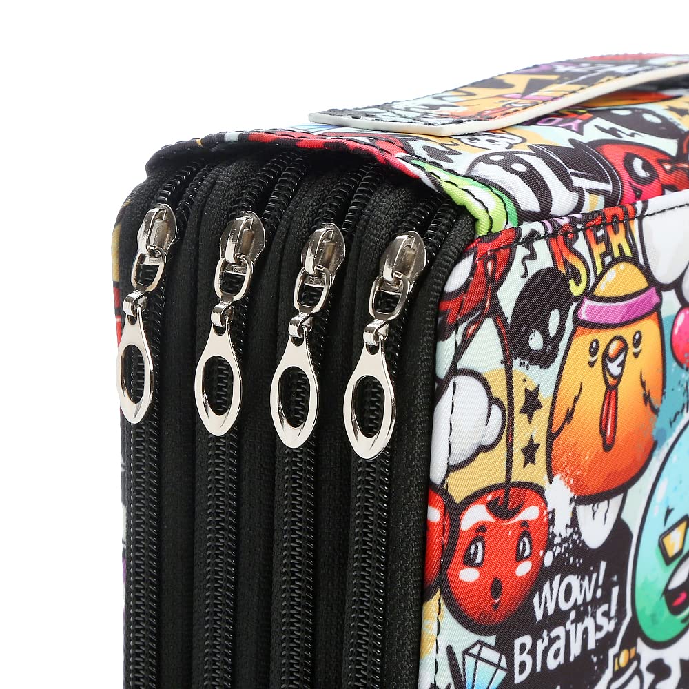 Lbxgap 200 Slots Colored Pencil Case Organizer, 4 Layer Bag