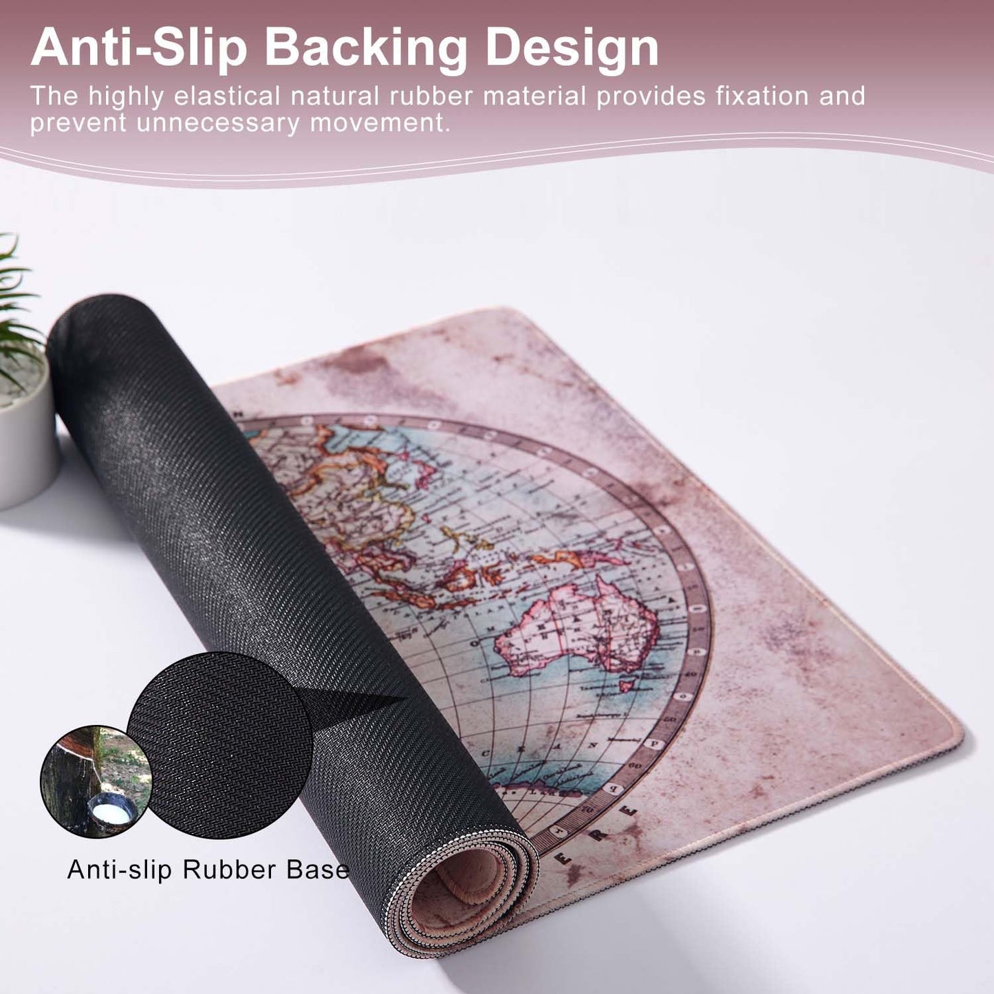 DOBAOJIA Map Mouse Pad, Large Extended Mouse Pad Keyboard XXL 31.5” x 15.8”