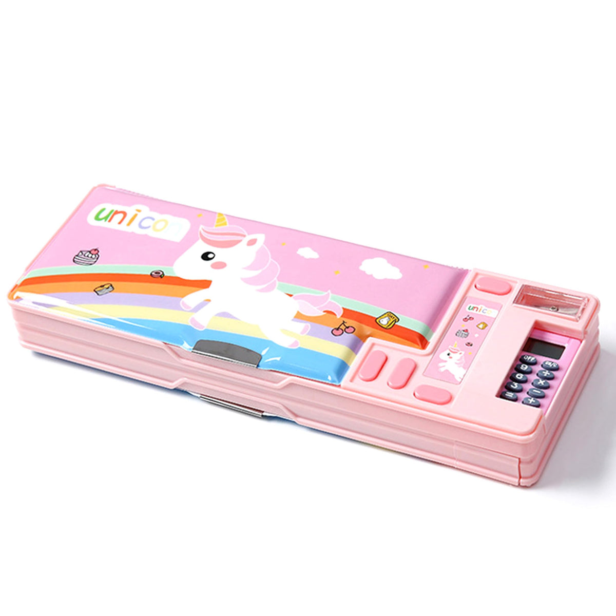 Ristpal Pop Up Multifunction Pencil Case, Cute Cartoon Pen Box Organizer Stationery with