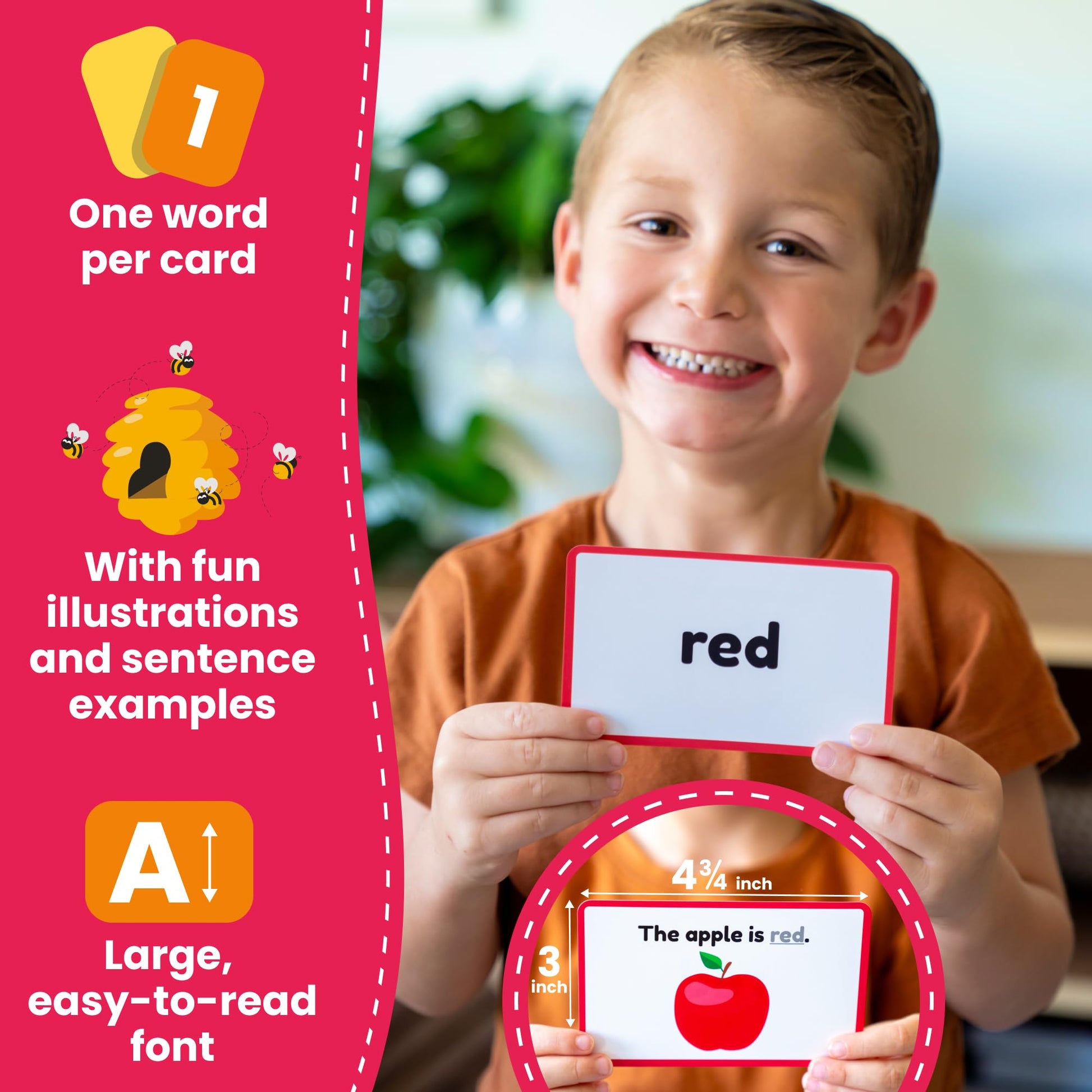 Sight Words Flash Cards for Kids Ages 4–8 | 220 Dolch Sight Word Cards | Kindergarten, Preschool