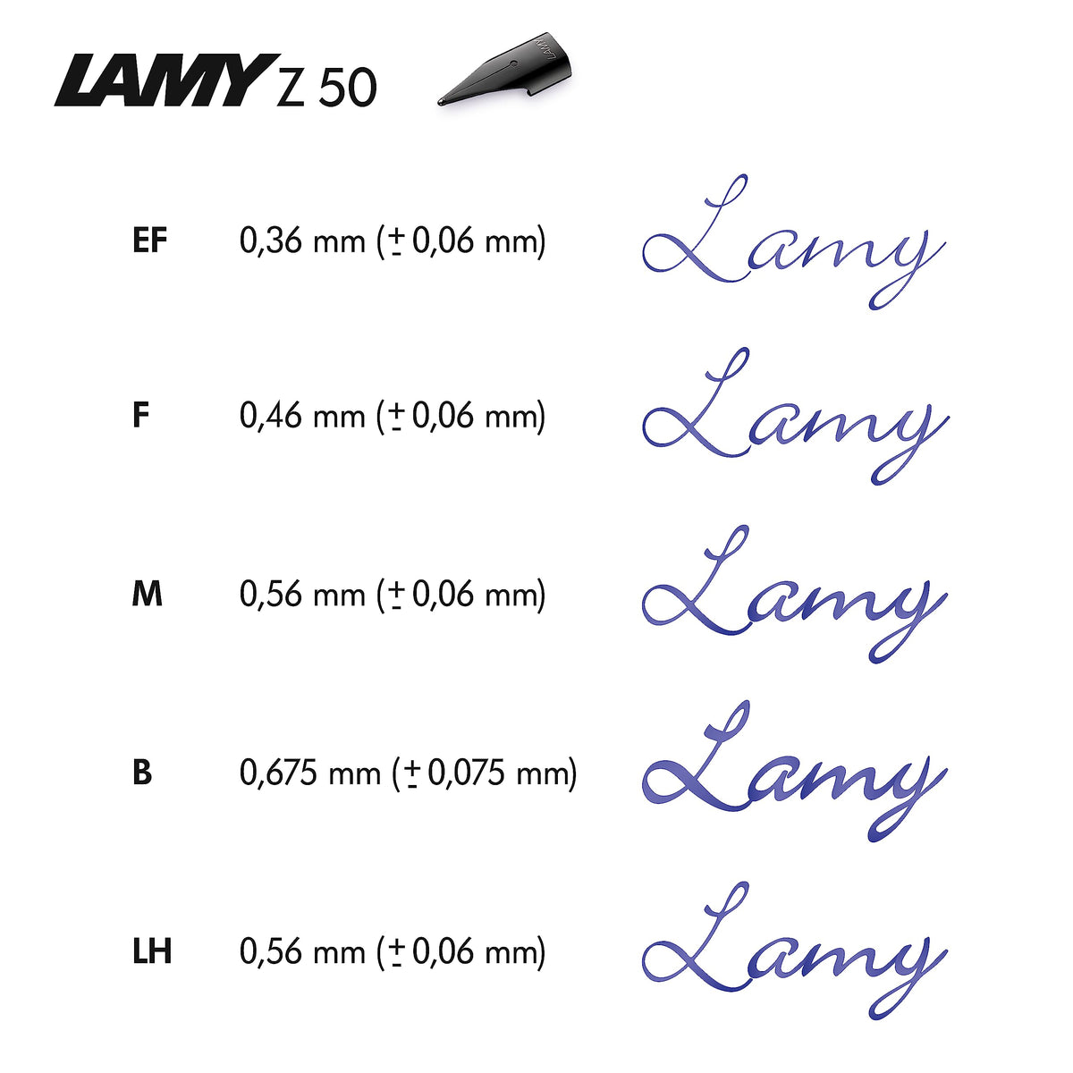 Lamy Z 50 Bold Nib Set - Black