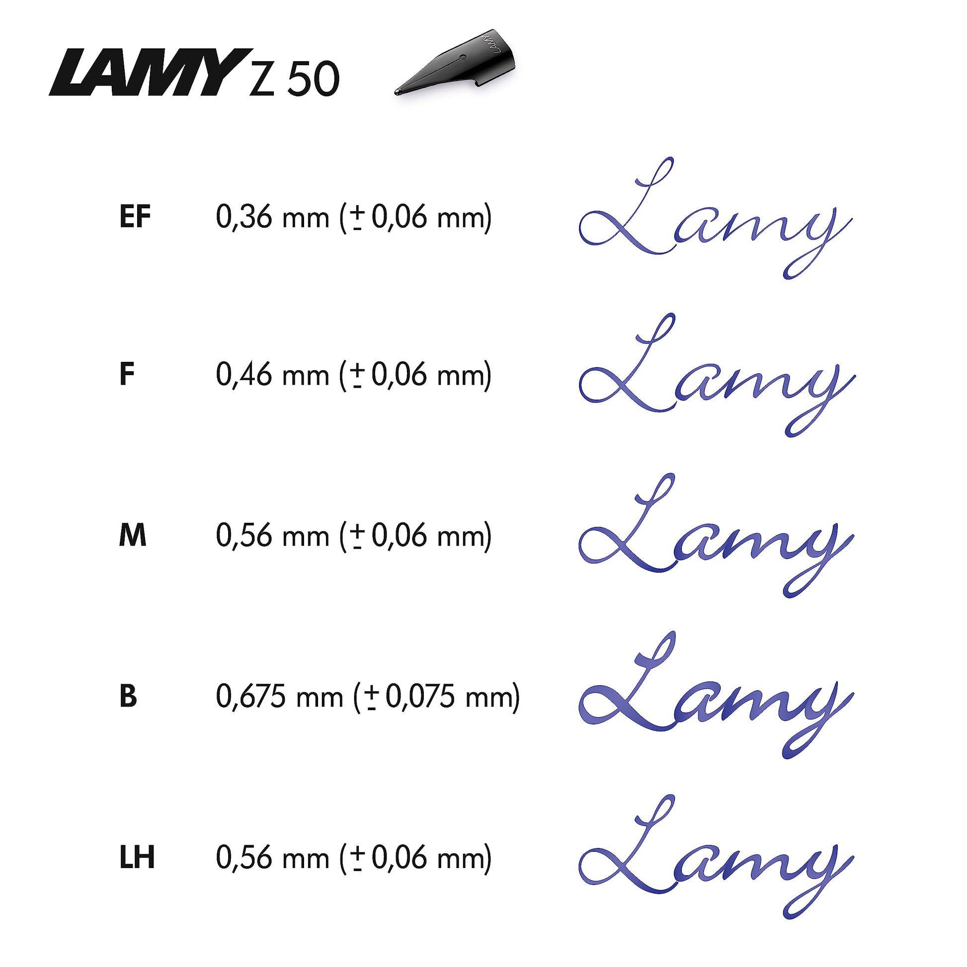 Lamy Z 50 Bold Nib Set - Black