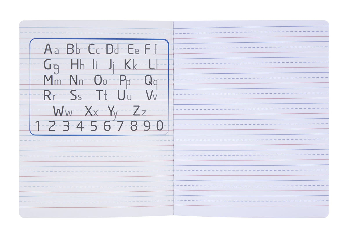 Mintra Primary Composition Notebook, 4 Pack, Blue Cover, 80 Sheets, 7.5in x 9.75in, Full Sheet