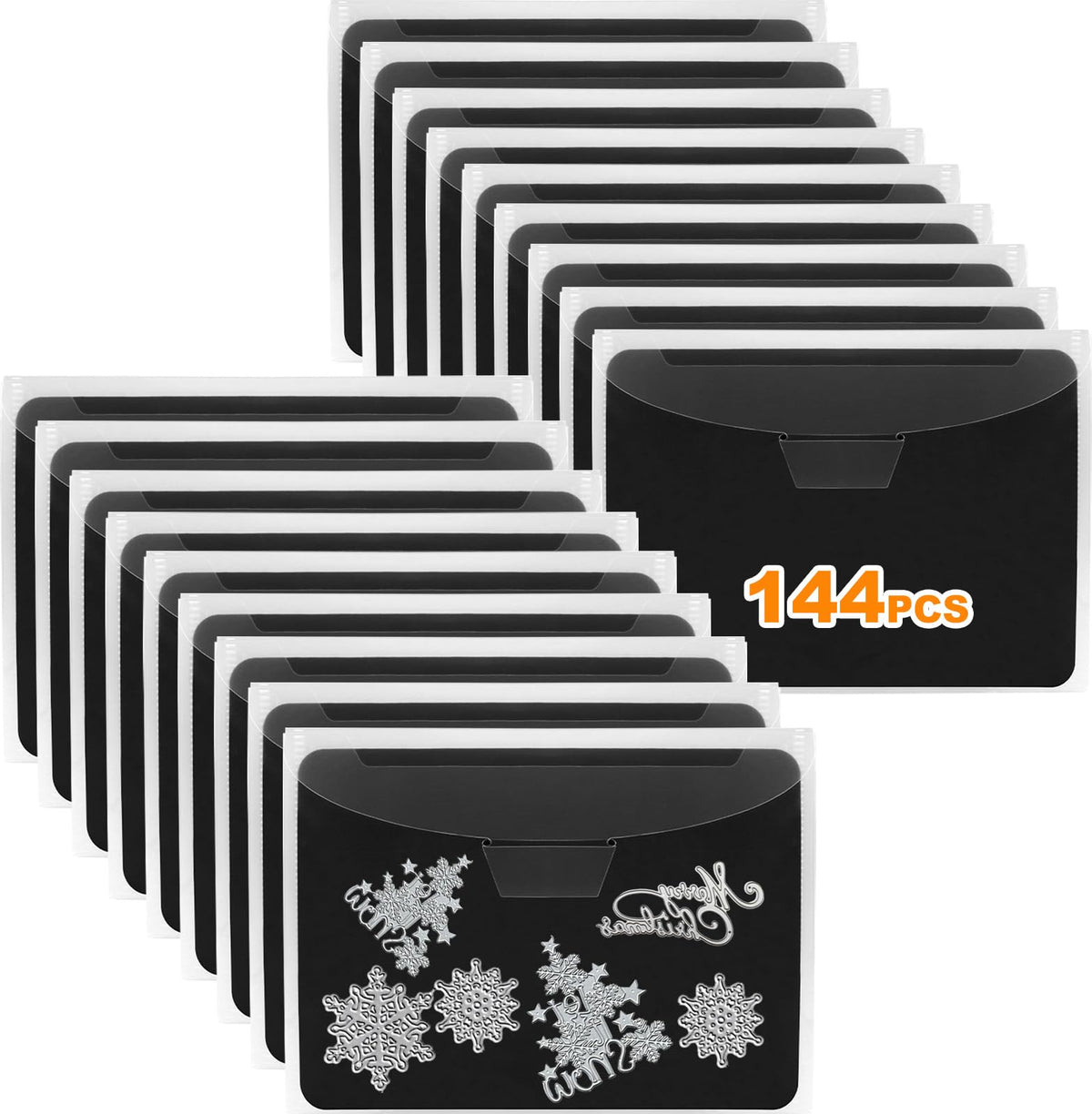 UNIMEIX 144 Pcs Magnetic Sheets for Die Storage Stamp and Die Storage Pockets Die Cut Storage for