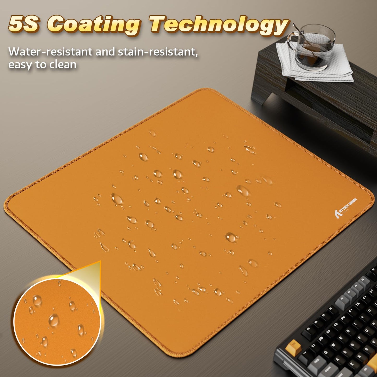 ATTACK SHARK CM02 Gaming Mouse Pad for Esports Speed Large Mouse mats for Desk Waterproof Surface
