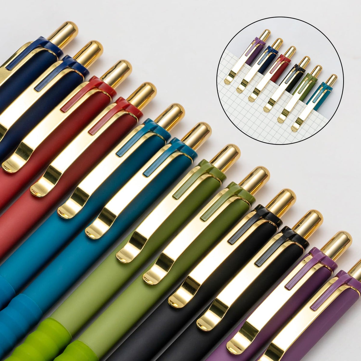 Linbsunne Ballpoint Pens Black Medium Point 1mm Pen with Super Soft Grip Ball Point Pen for Men
