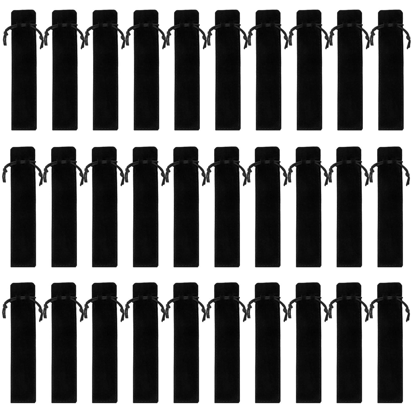SUMERSHA 100pcs Velvet Pen Pouch Drawstring Pen Bag Single Pen Sleeve Holder for Office Business