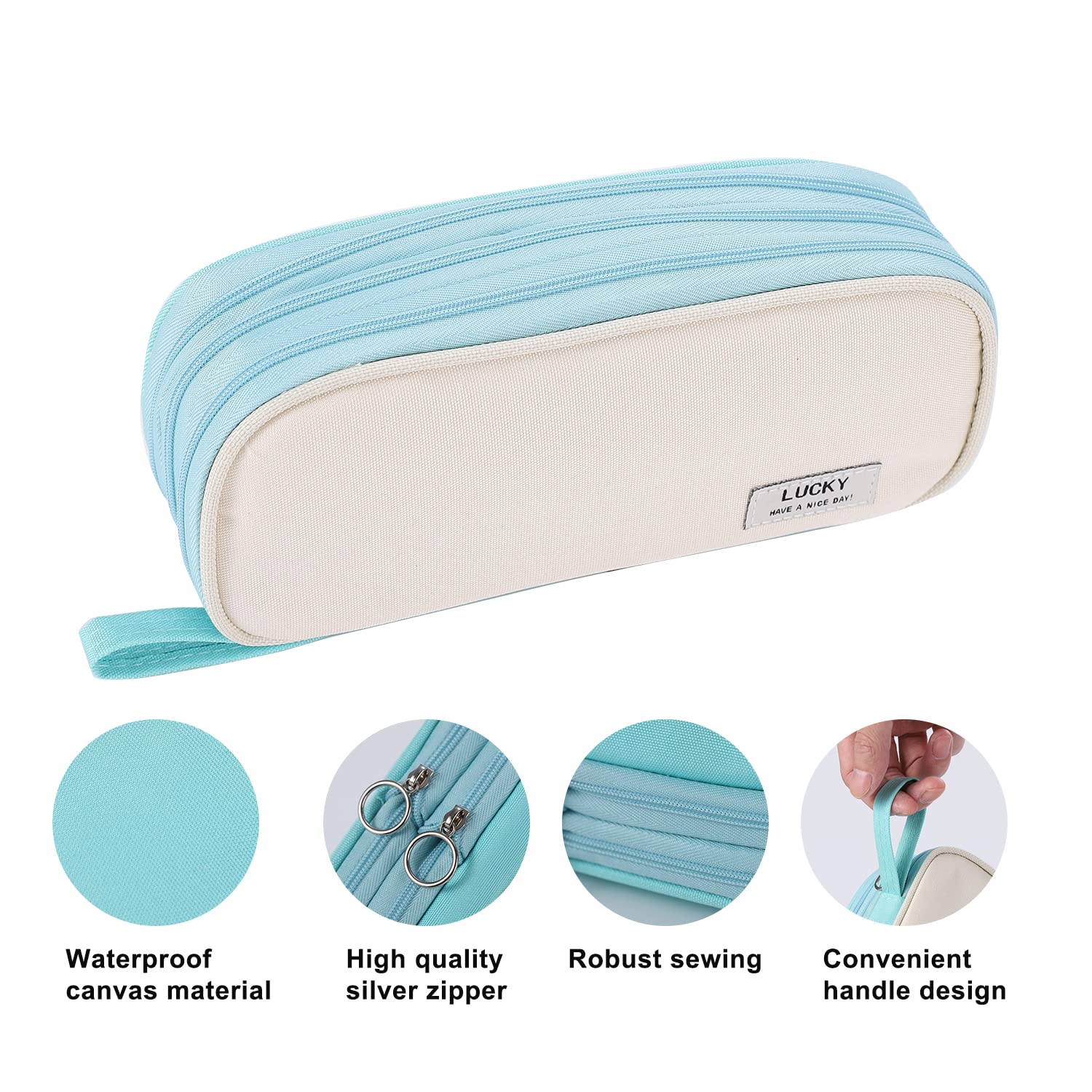 Large Pencil Case for School Zipper Pencil Pouch for Girls Teens Kids