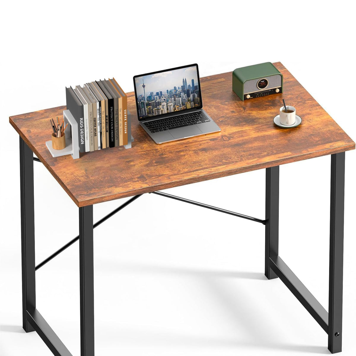 YUELGUANG Adjustable Desktop Bookshelf Wooden Desk Book Holder Organizer Tabletop Bookshelf Mini