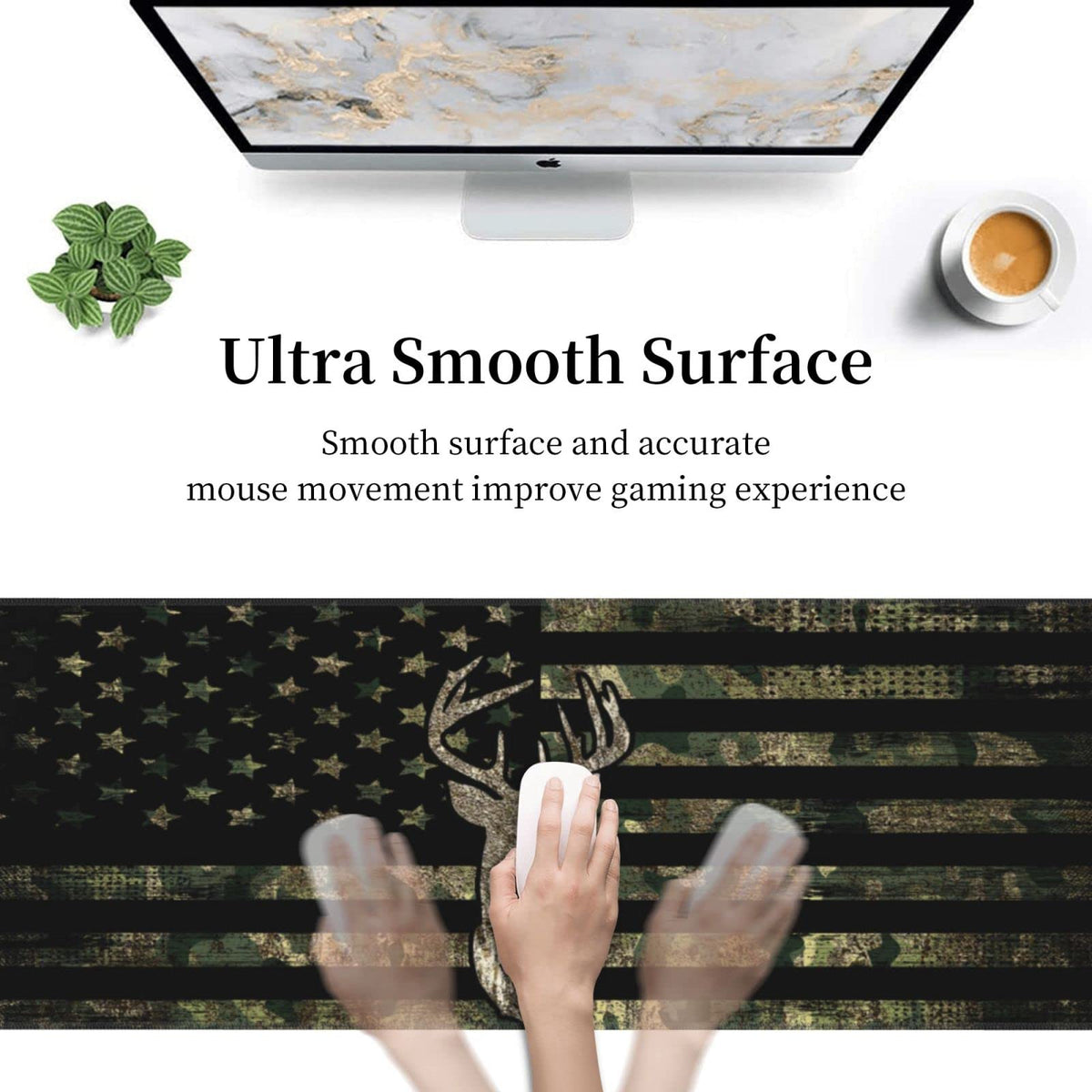 Sigouyinei Extra Large Desk Pad 31.5x12in Office Gaming Non-Slip Mouse Pad