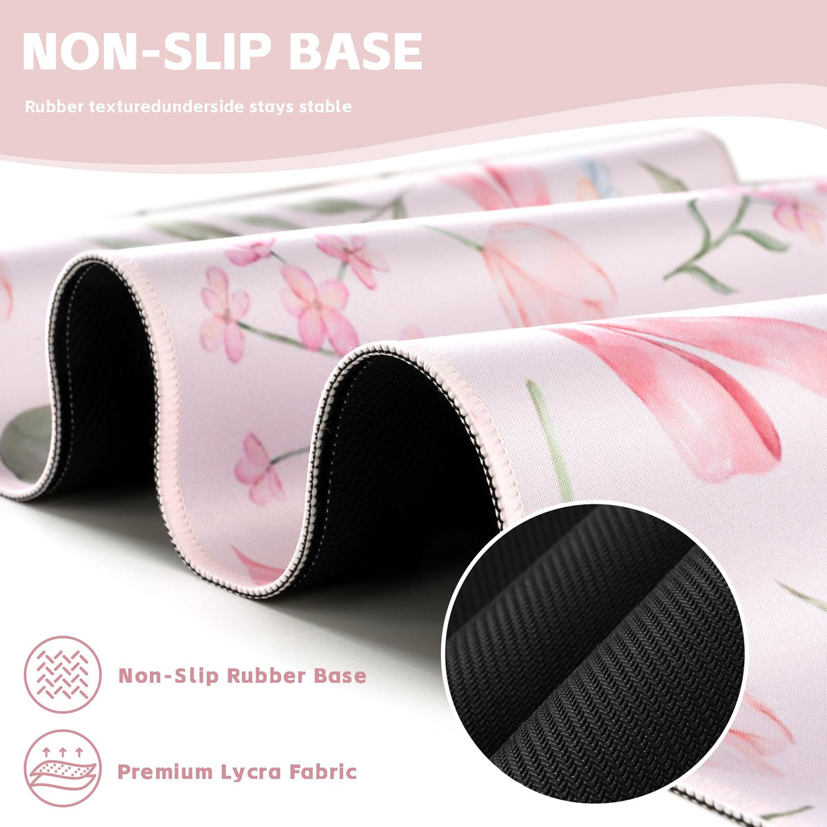 Baziabbo Pink Desk Mat,XXL Extended Big Mouse Pad,Gaming Mousepad with Stitched Edge,Non-Slip