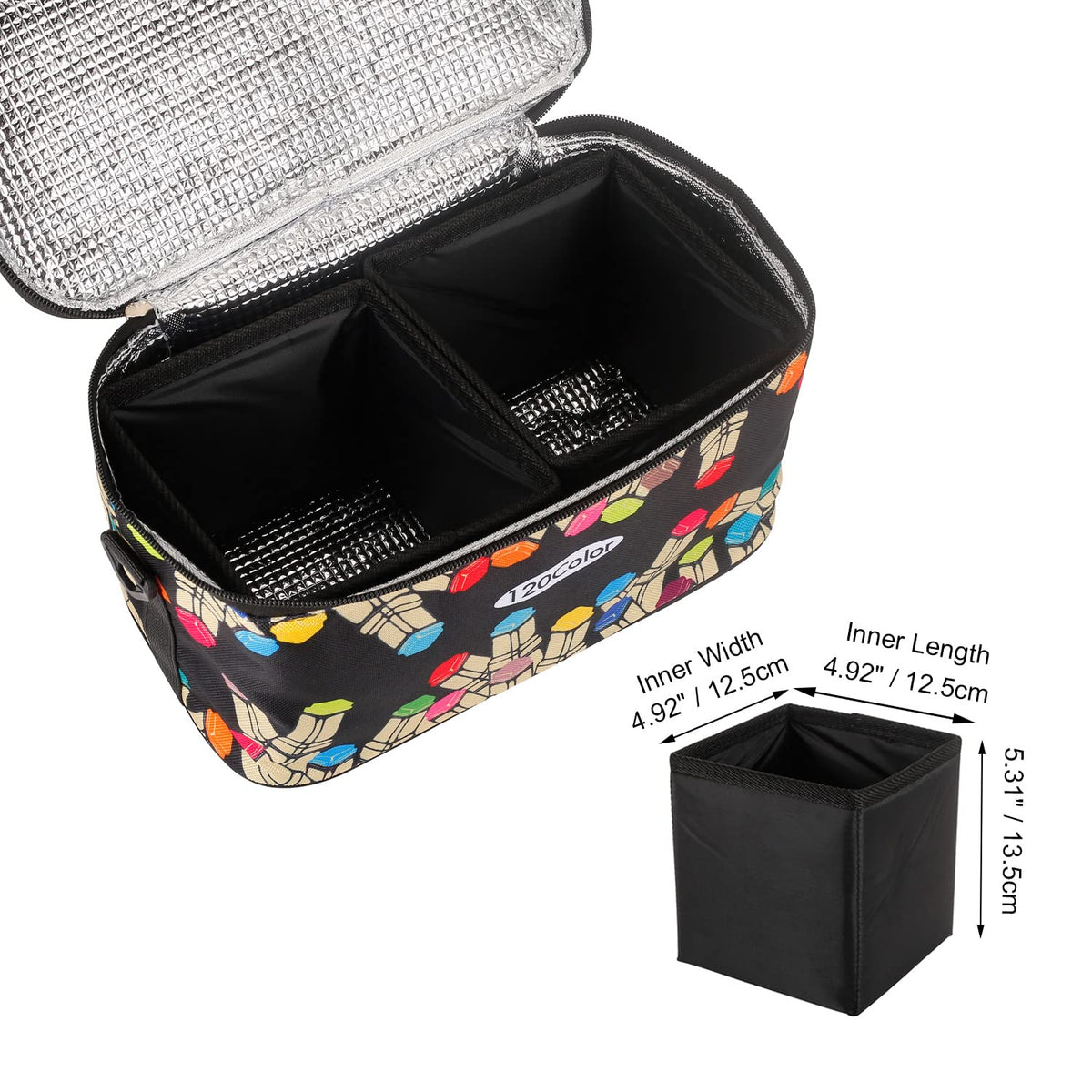 Toprema New Marker Pen Case Holder for 120 Markers Organizer Multifunctional Zipper Storage