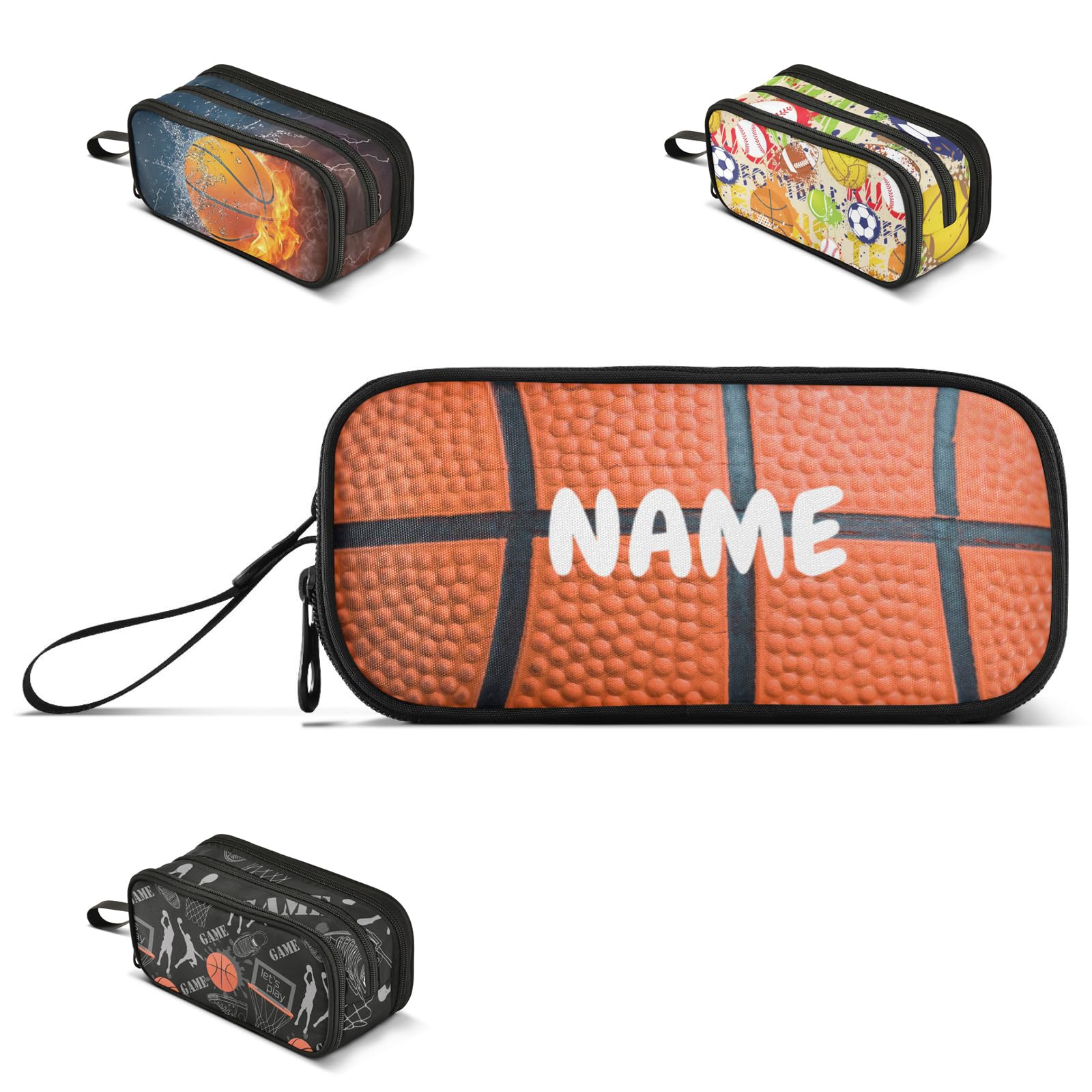 XUWU Personalized Basketball Large Capacity Pencil Case Pencil Pouch Pen Box