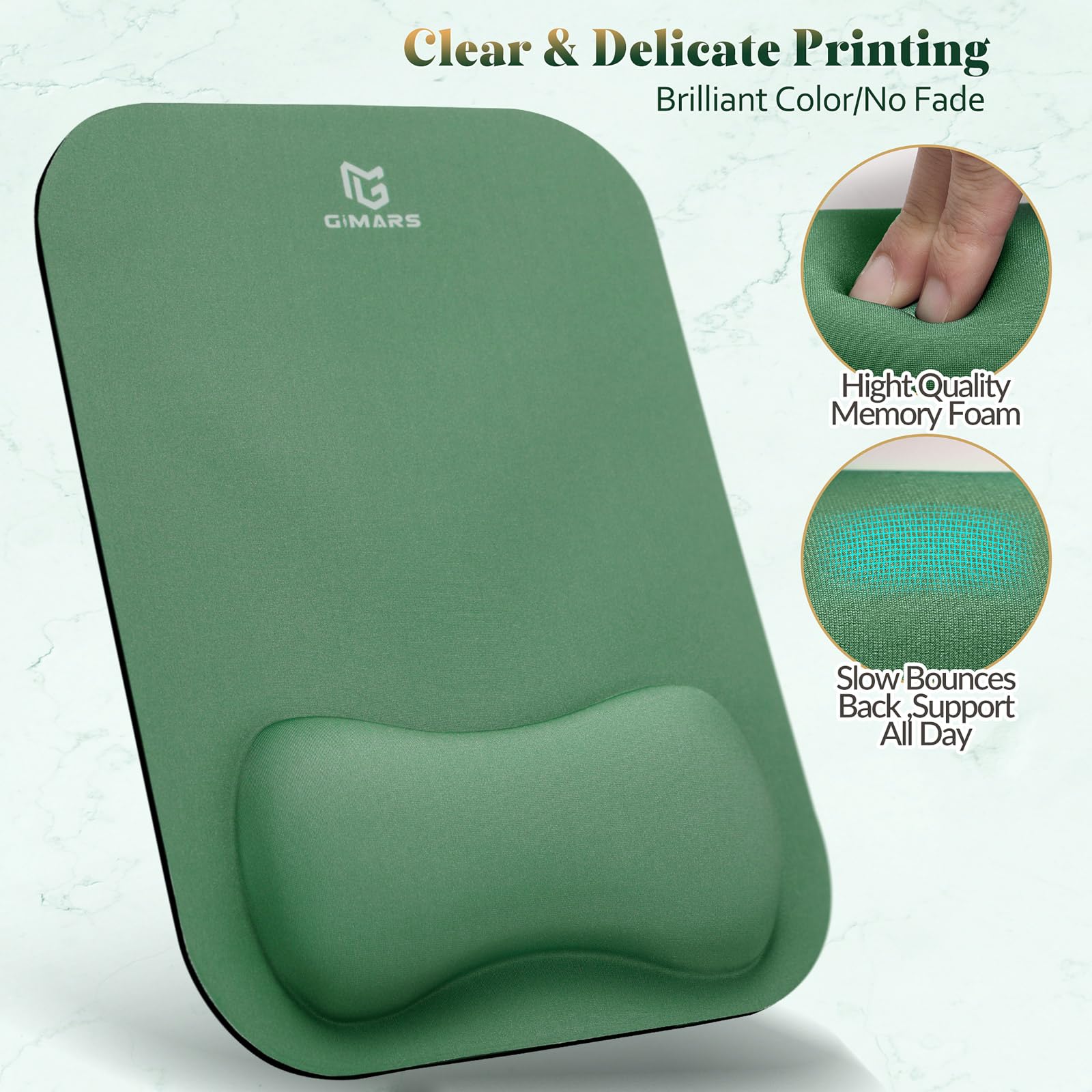 Gimars Large Smooth Superfine Fibre Memory Foam Ergonomic Mouse Pad Wrist Rest Support - Mousepad