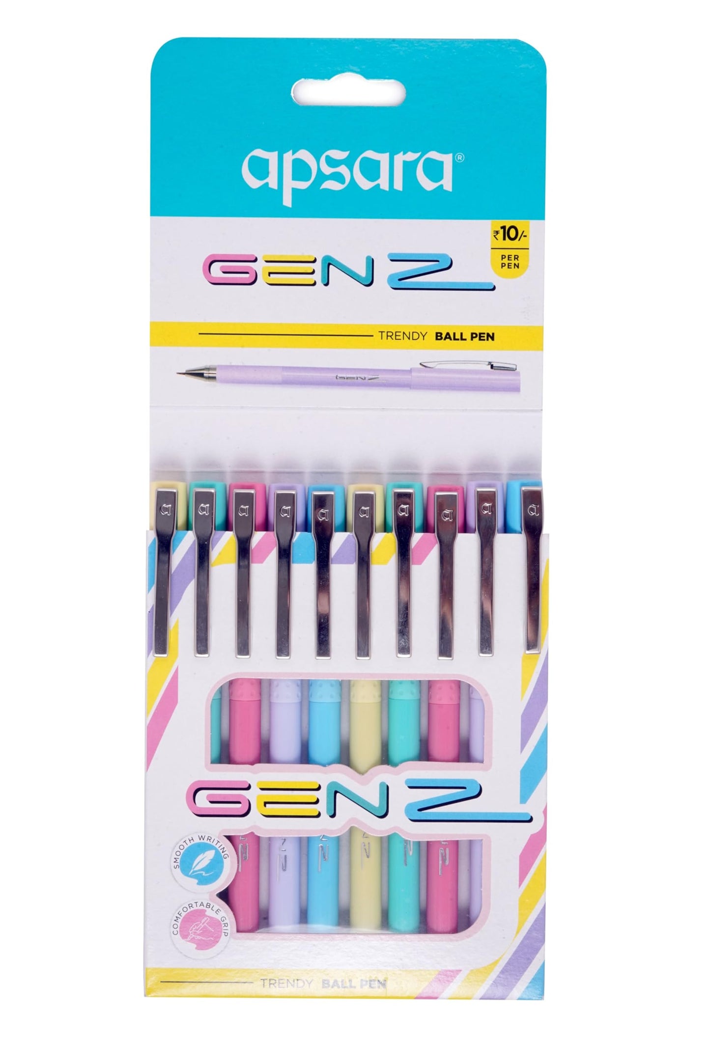 Apsara Genz ball pen | smooth & long writing & comfortable grip | Attractive body colures & look |