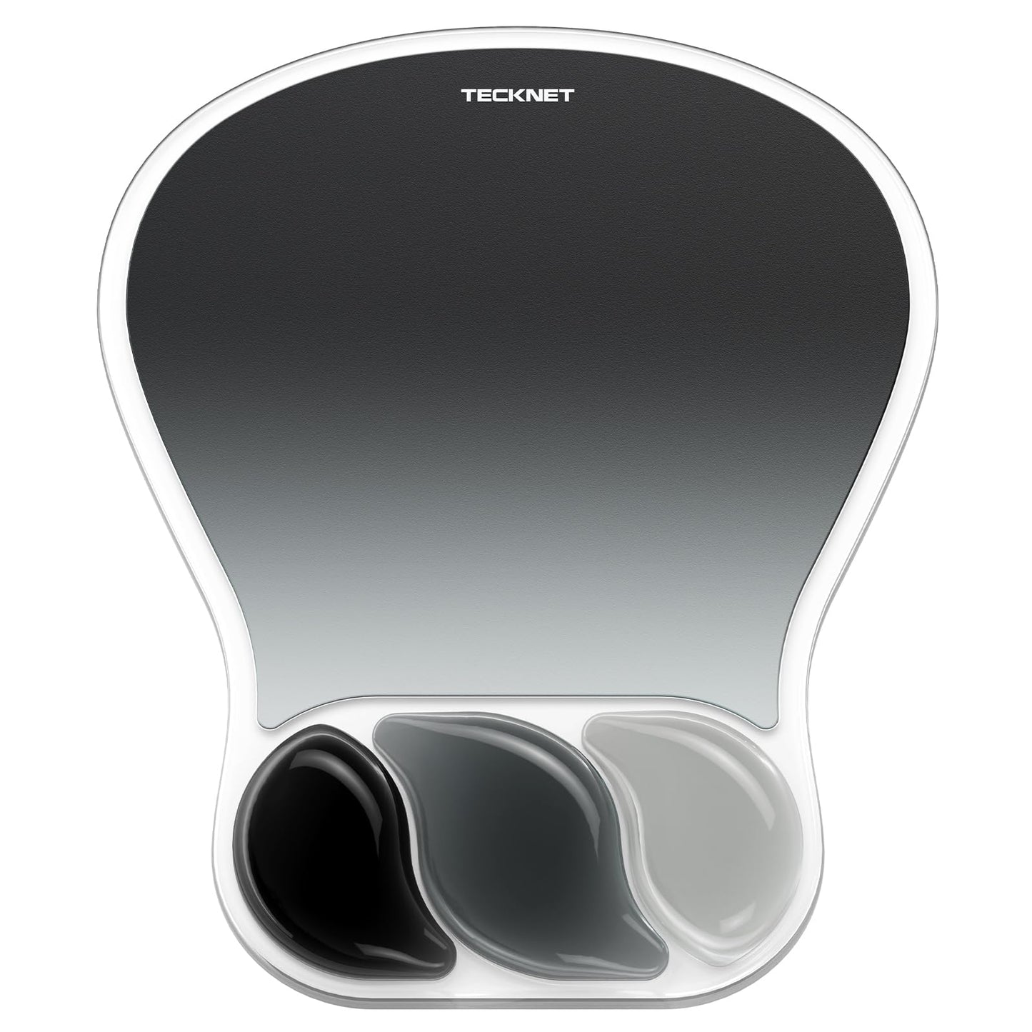 TECKNET Gel Mouse Pad with Wrist Support, Ergonomic Mouse Pad, Gray