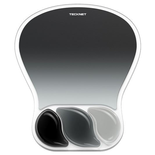 TECKNET Gel Mouse Pad with Wrist Support, Ergonomic Mouse Pad, Gray