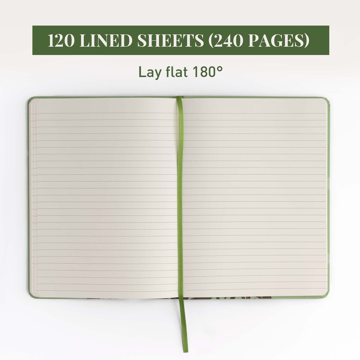 Rileys Tree of Life Lined Journal Notebook, 8x6 in, Hardcover, 240 Pages