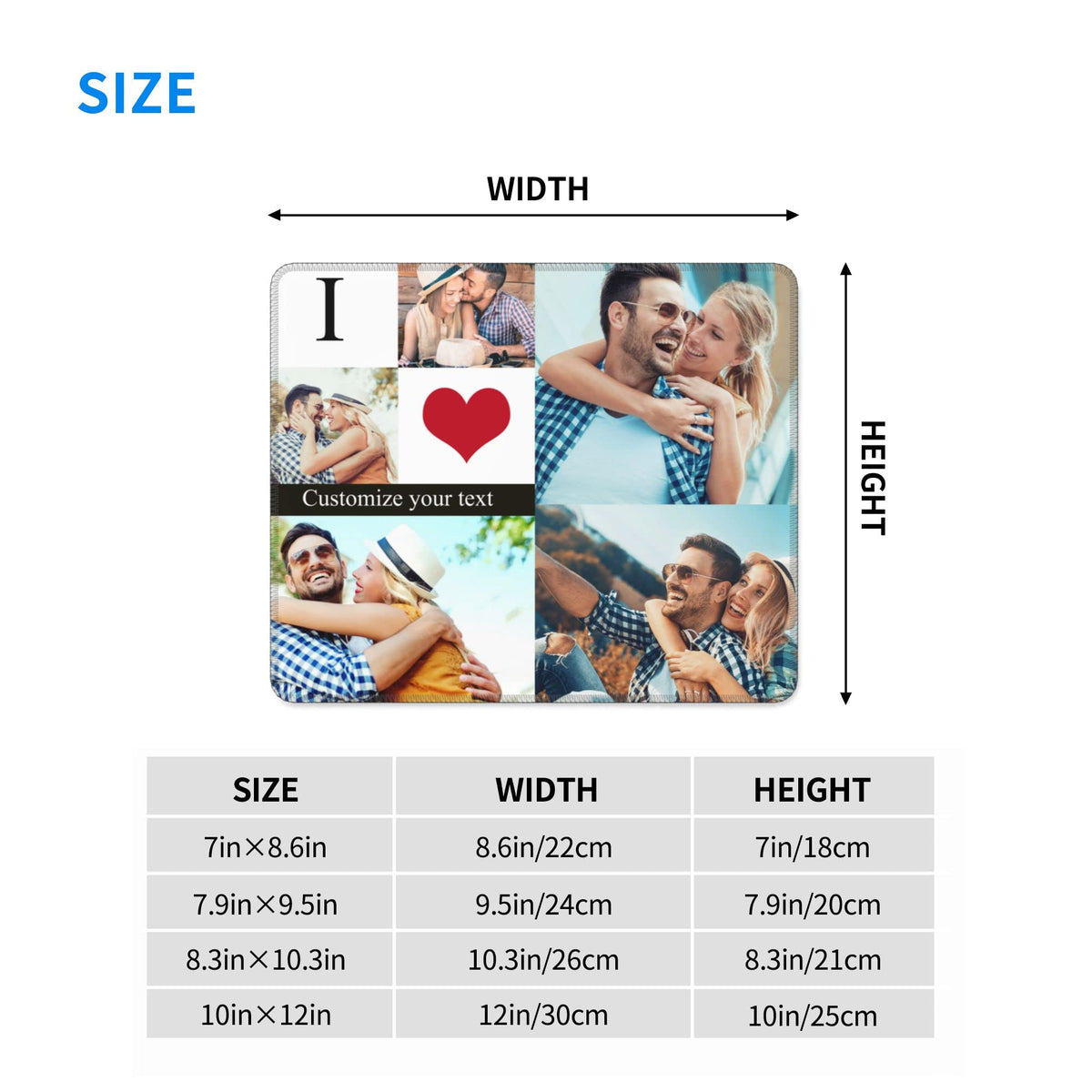 Custom Mouse Pad Personalized Photo Moues Pad with Your Image/Text for Office Gaming Computer Desk