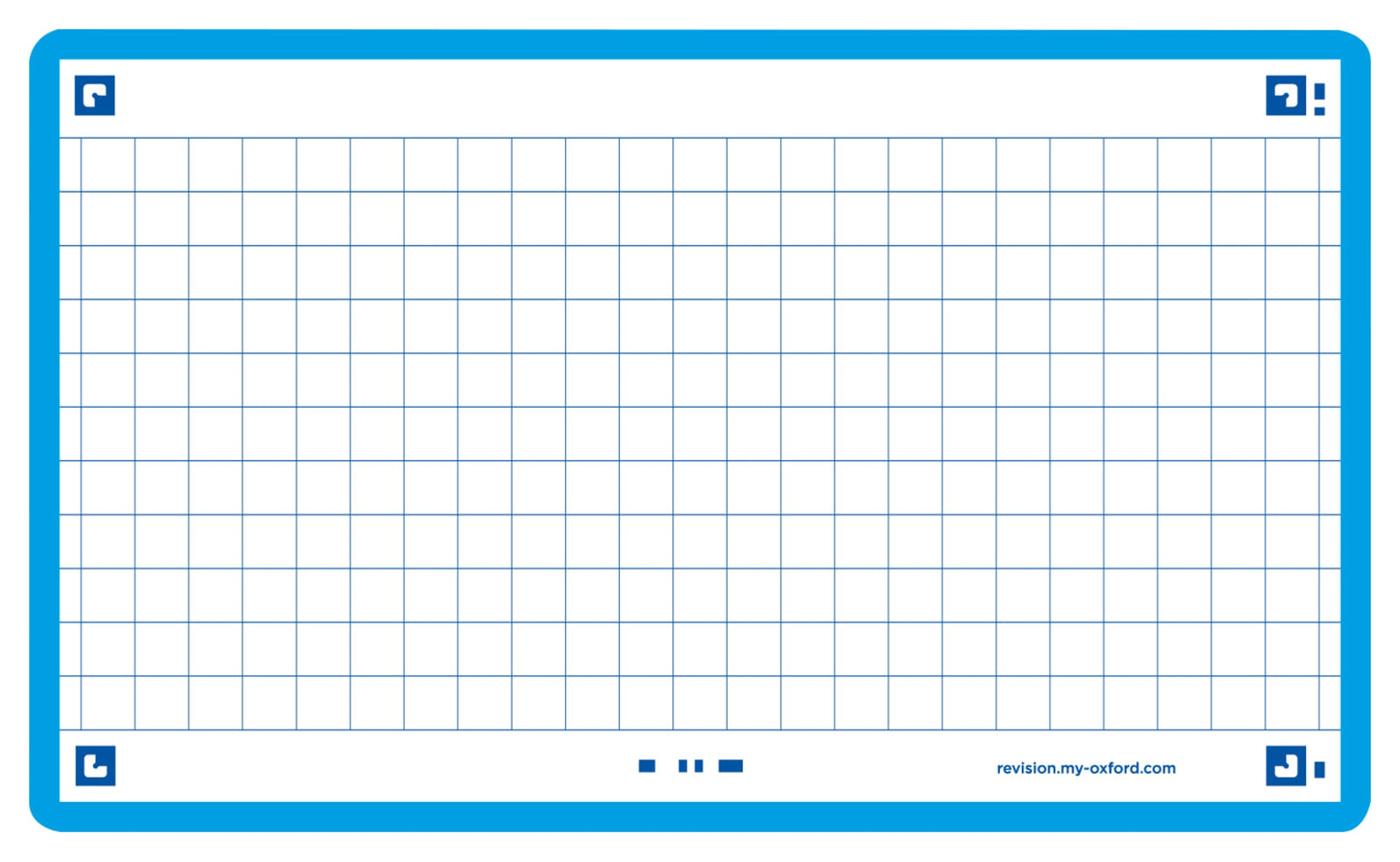 Flash Cards by Oxford, Squared with Turquoise Frame, Pack of 80 Cards, 7.5x12.5cm Size 400133854