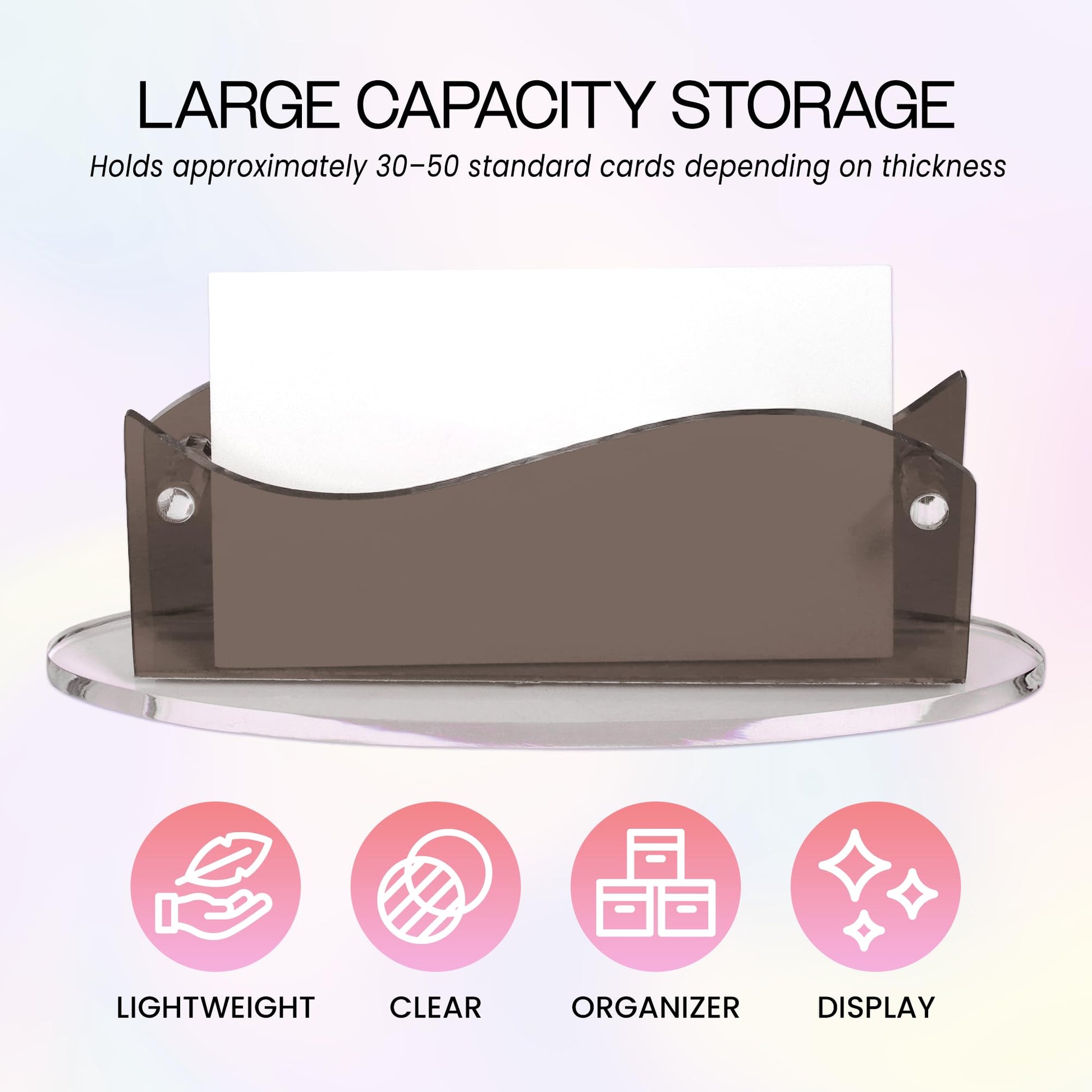 Beauticom Modern Style Business Card Holder Organizer Stand Display for Offices, Receptionist
