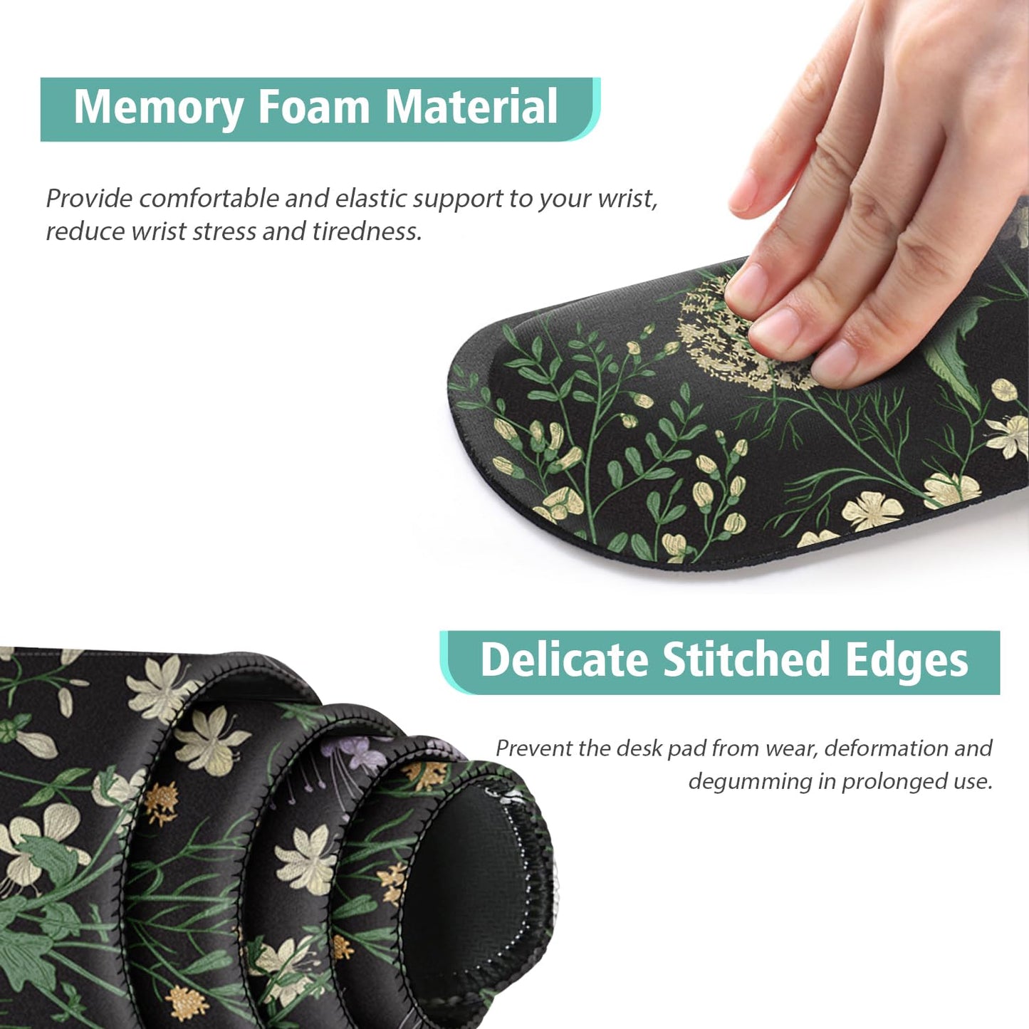 Desk Mat, Mouse Pad with Wrist Rest,4-in-1 Large Mouse Pads for Desk,Computer Ergonomic Mousepad