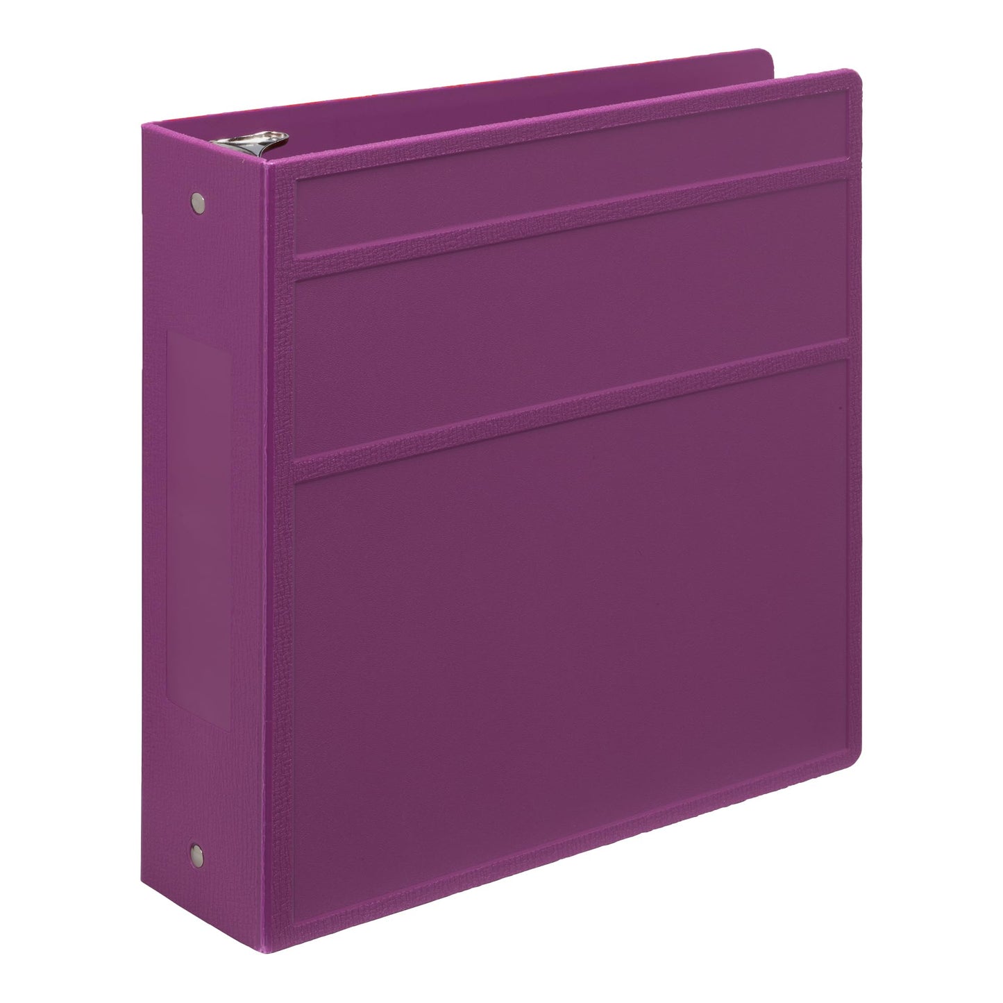 Carstens 3-Inch Heavy Duty 3-Ring Binder - Side Opening, Dewberry Purple, Durable Plastic