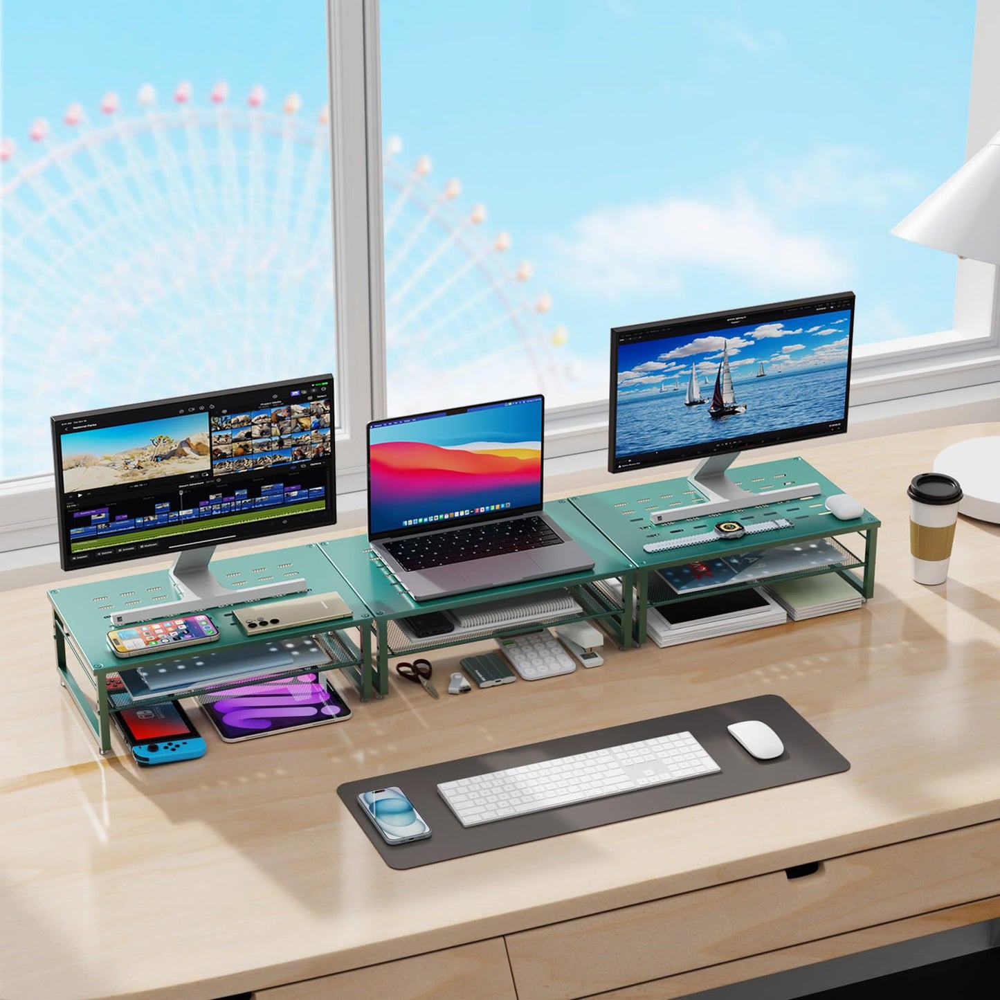 gianotter 2-Tier Metal Monitor Stand Riser