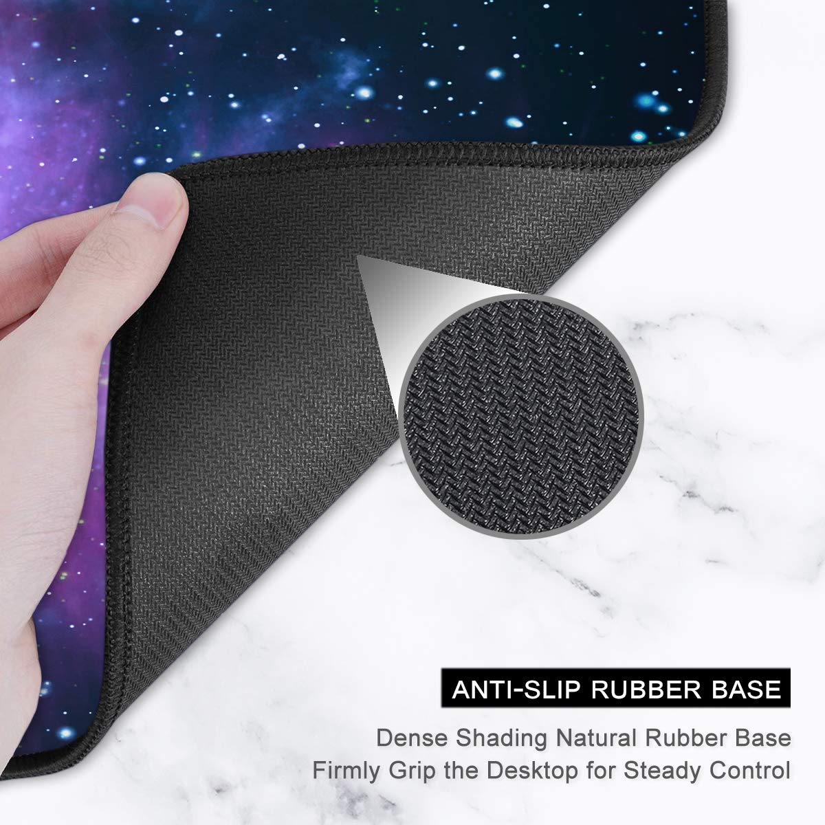 Auhoahsil Large Gaming Mouse Pad, XXL 35.4 x 15.7 in Office Desk Mat,Purple