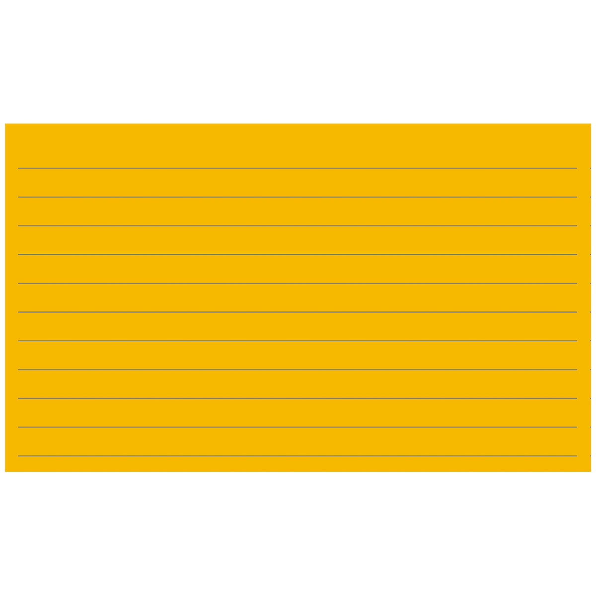 Colonial Cards: 150 Color Cardstock 3" x 5" Index Cards, Gold, Lined Landscape Format