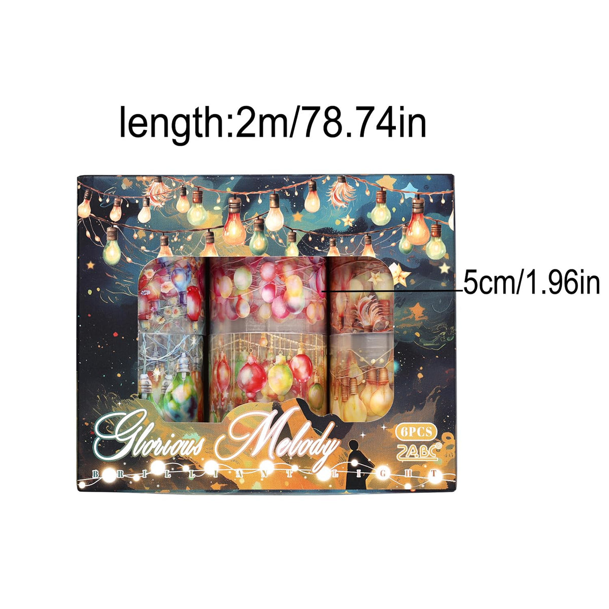 YOUQIWJ Vintage Floral Wide Washi Tape, 6 PET Rolls for Journaling Crafts