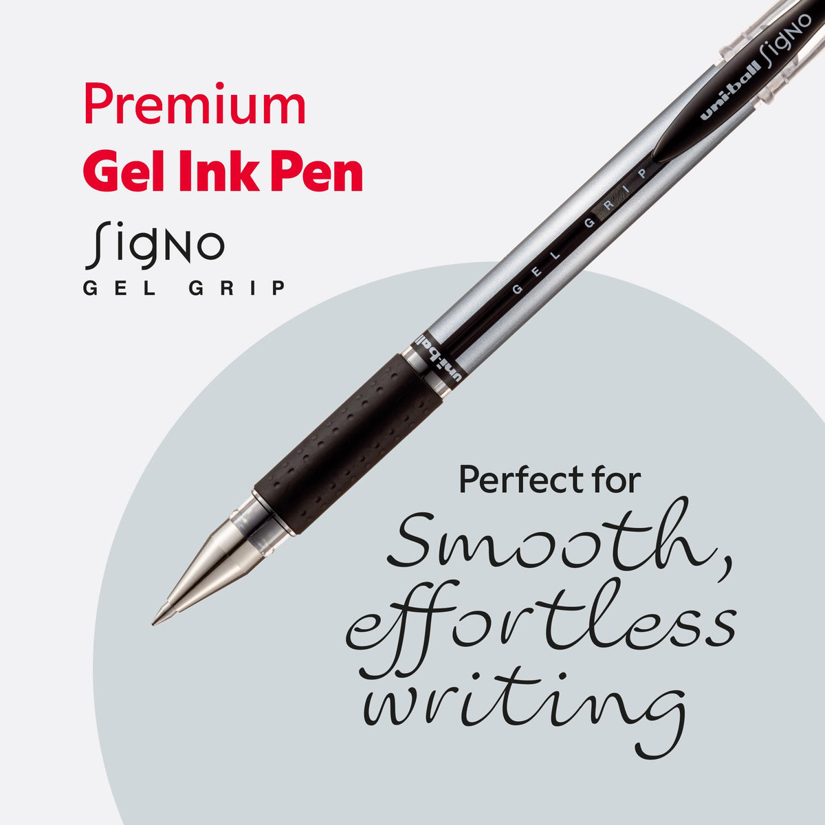 uni-ball Gel Impact Pens, 0.7 mm, Black (12-Pack)