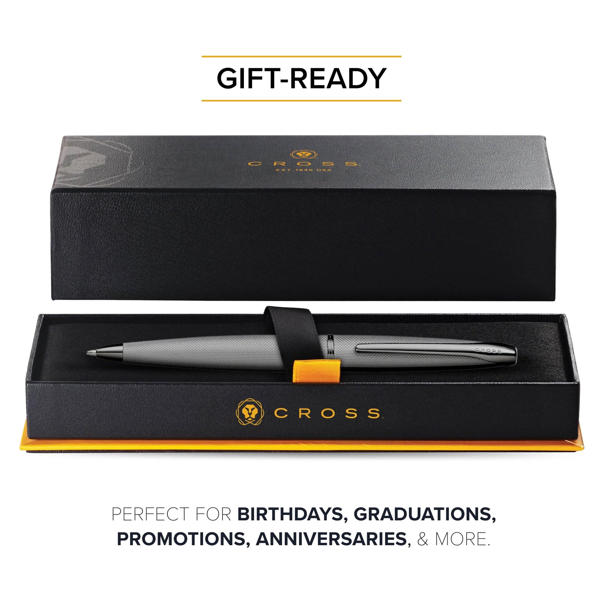 Cross ATX Refillable Ballpoint Pen Presented in a Luxury Gift Box - Medium Point, Black Ink
