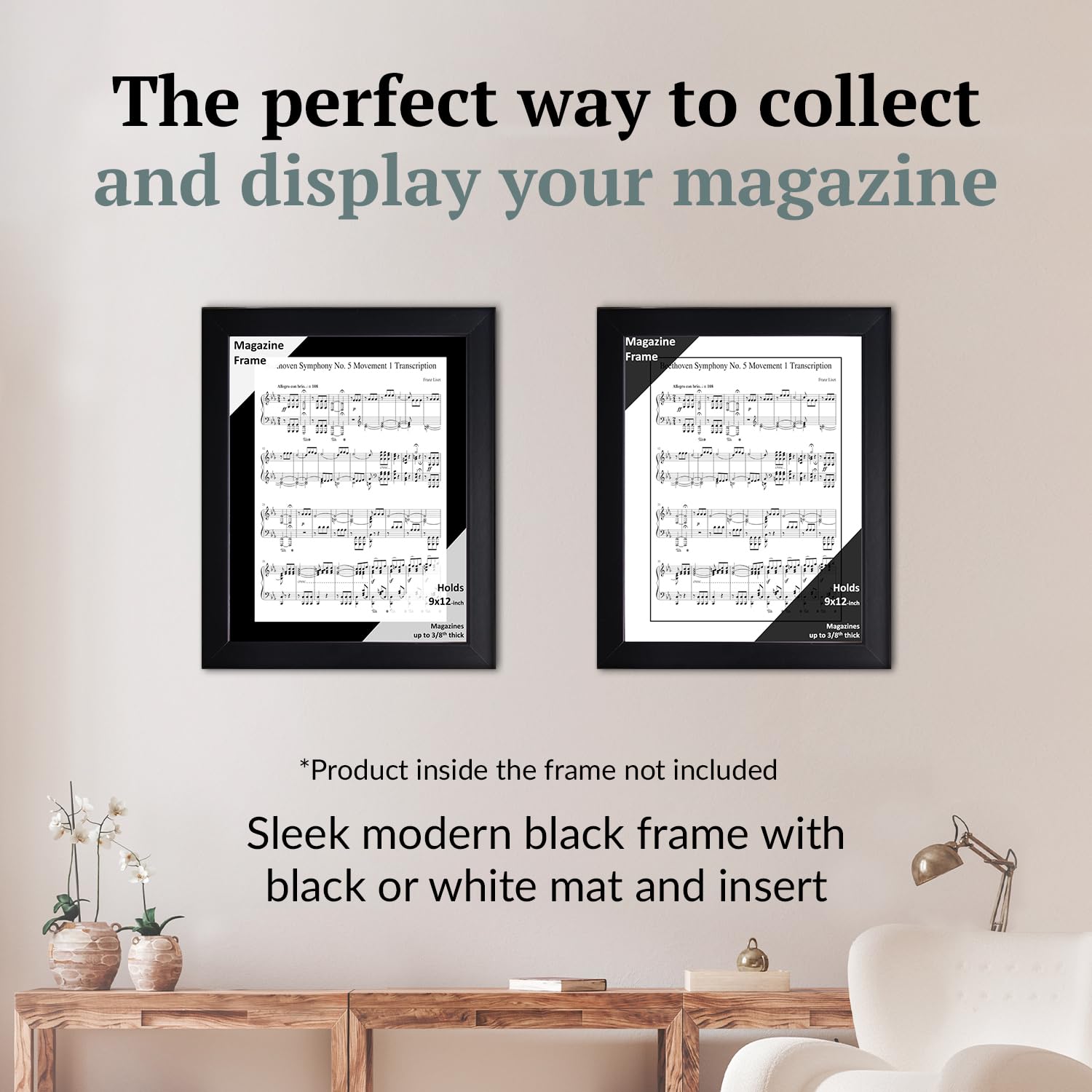 Creative Picture Frames 9 x 12 Magazine Frame with Full-Strength Glass, Holds Up To A 1/4" Thick