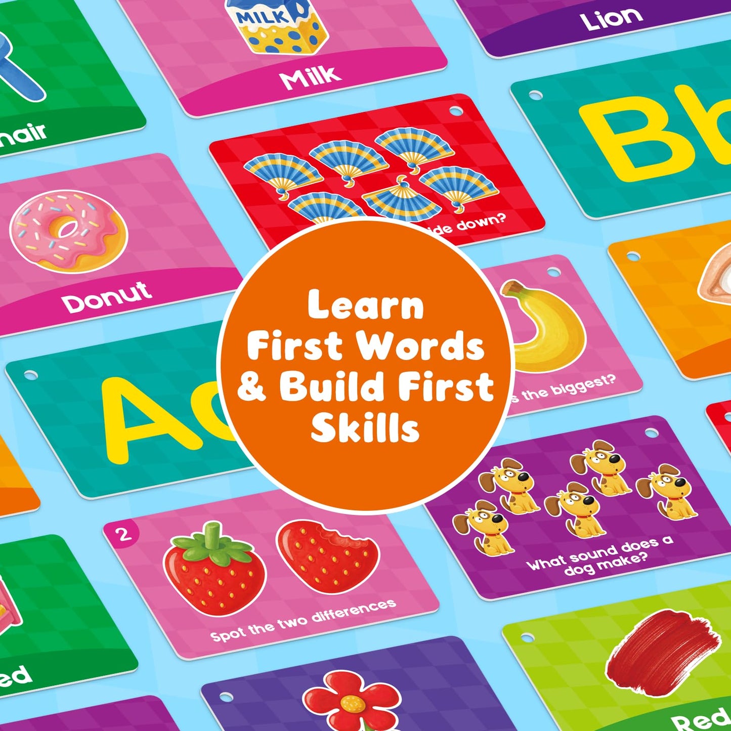 141 Ultra Thick Baby Flash Cards,Play Games First Words Toddler Flash Cards