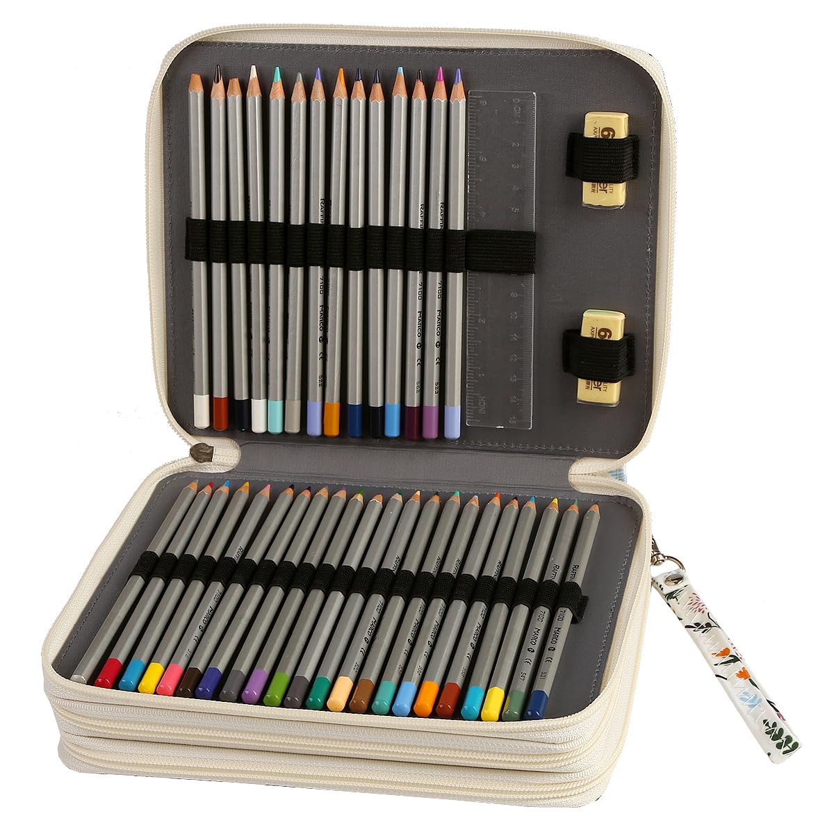 Lbxgap 124 Slots Pencil Case Organizer w/Removal Handle Strap