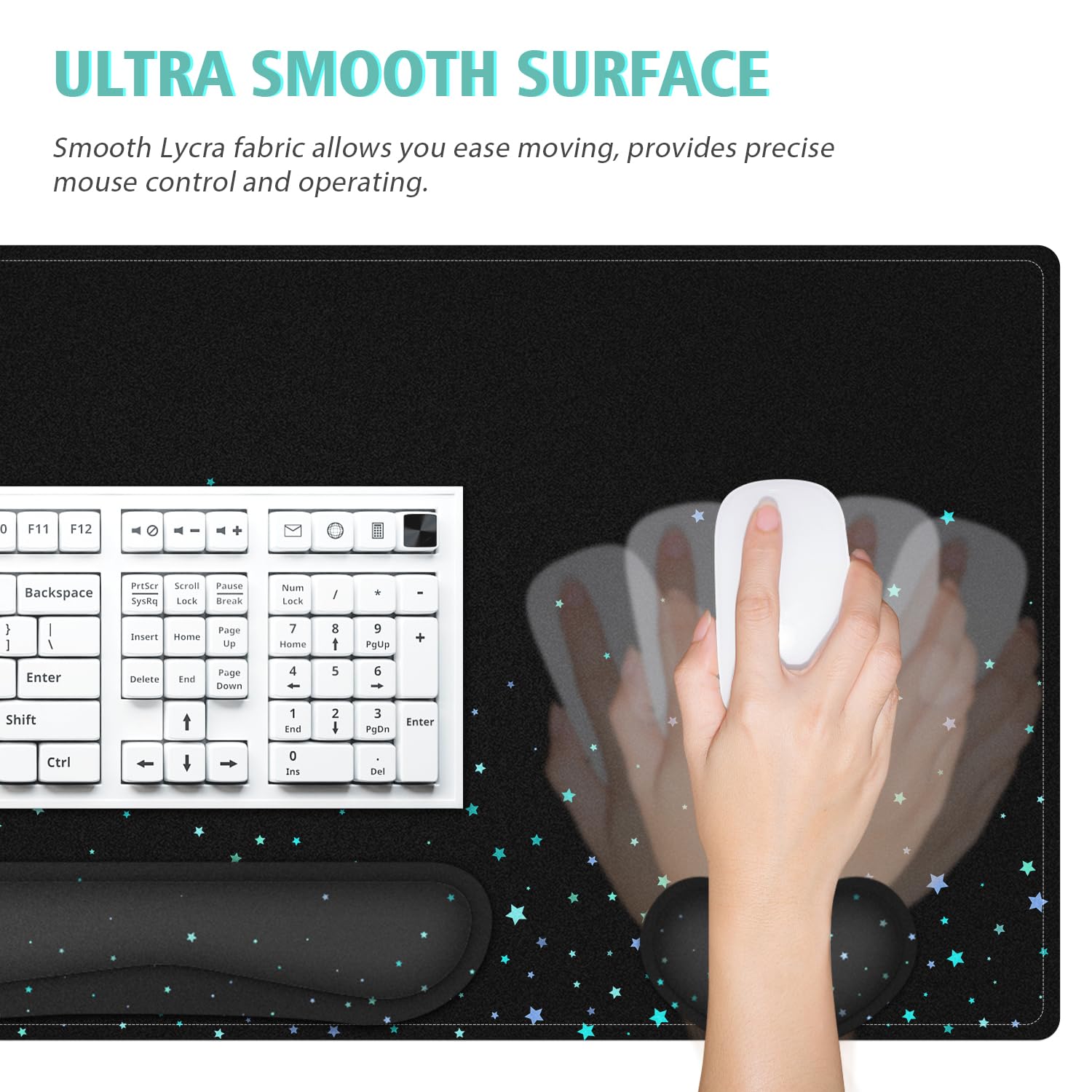 Desk Mat for Keyboard and Mouse,4in1 XXL Mousepad + Keyboard Wrist Rest+Mouse Wrist Rest+Coaster