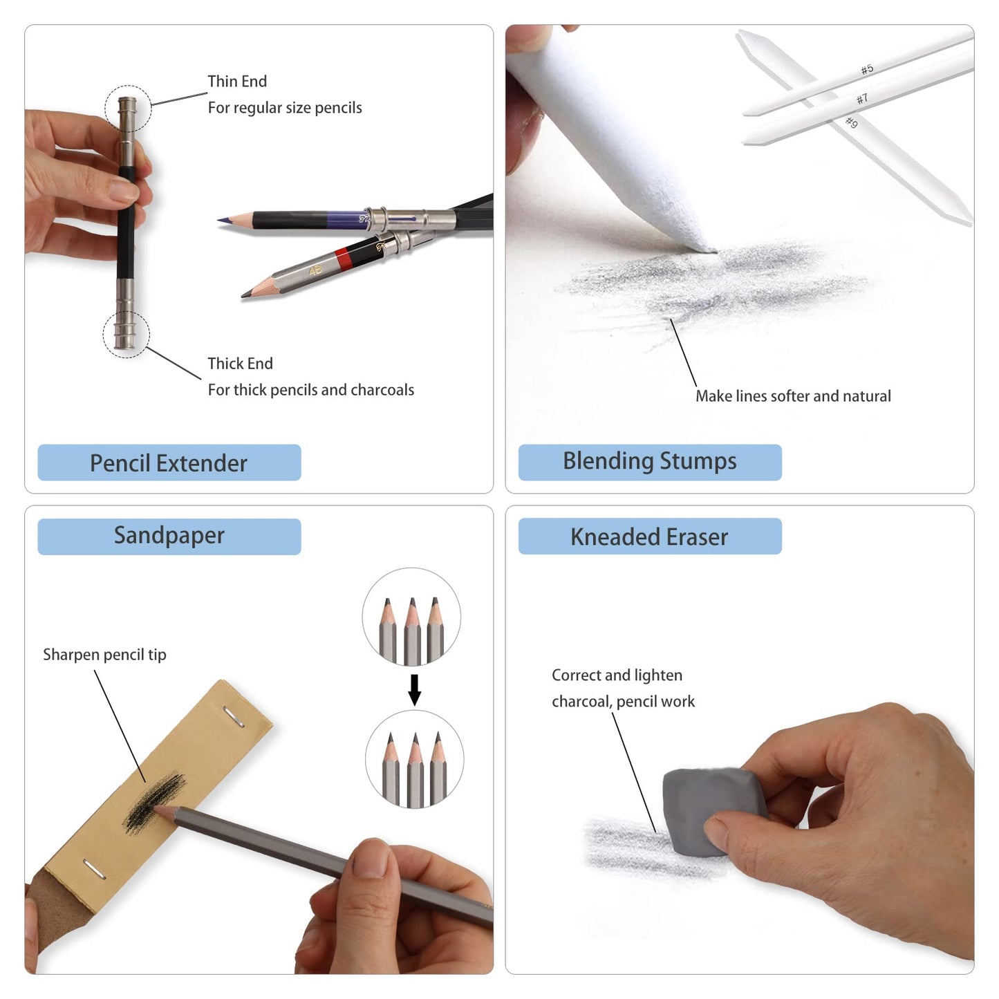 Tioucd 73 Pcs Drawing Kit – Professional Art Supplies Drawing Set with Graphite, Charcoal, Colored