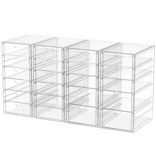 caktraie 22-Drawer Acrylic Storage & Makeup Organizer for Desk